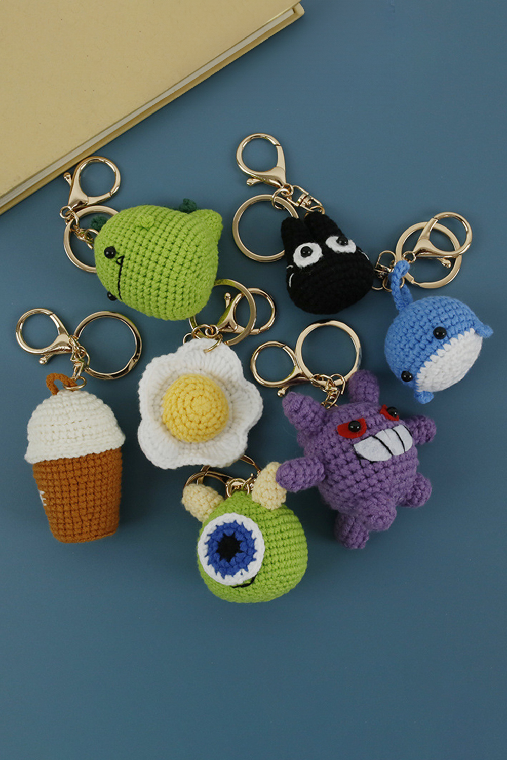 Thai Curry Crochet Coffee Pendent Keychain