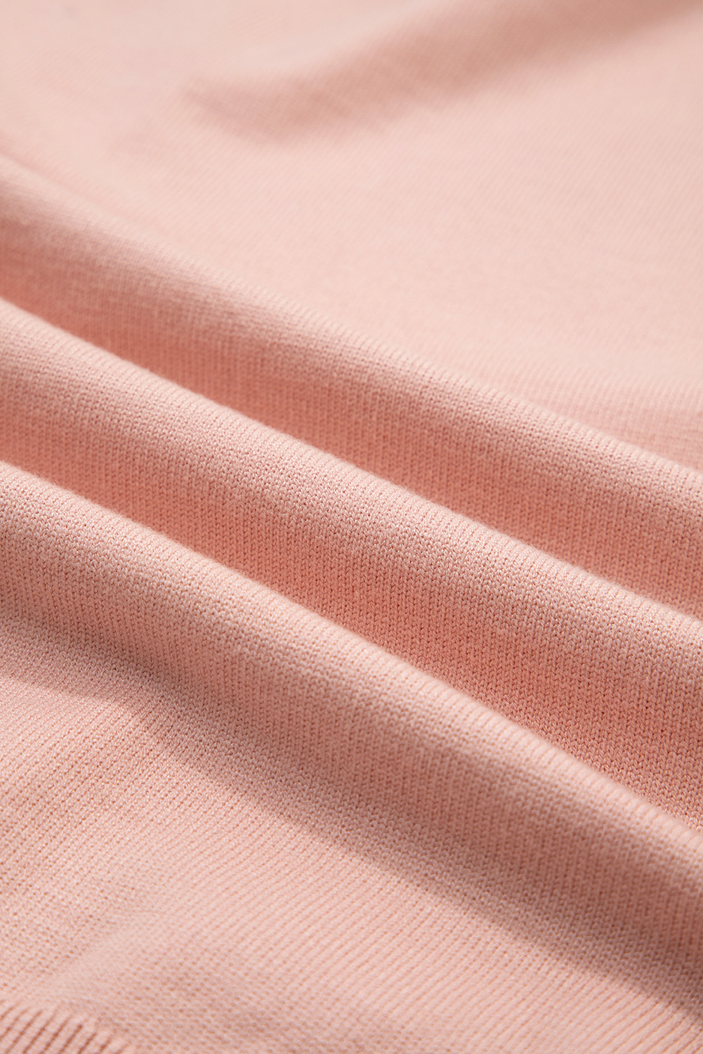 Peach Blossom Big Flower Accent Bubble Sleeve Drop Shoulder Sweater