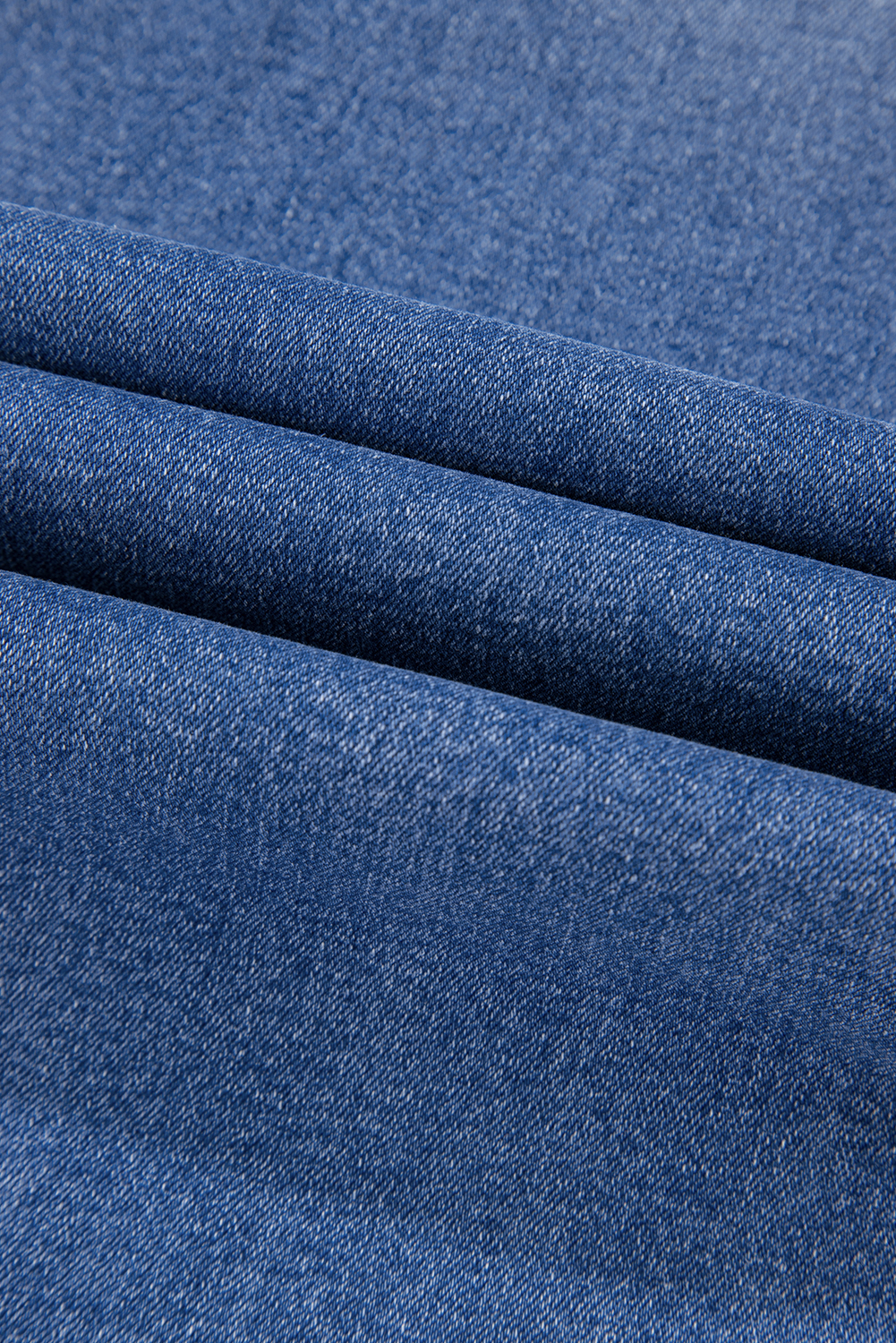 Real Teal Raw Hem Unique Cuffs Straight High Rise Loose Jeans