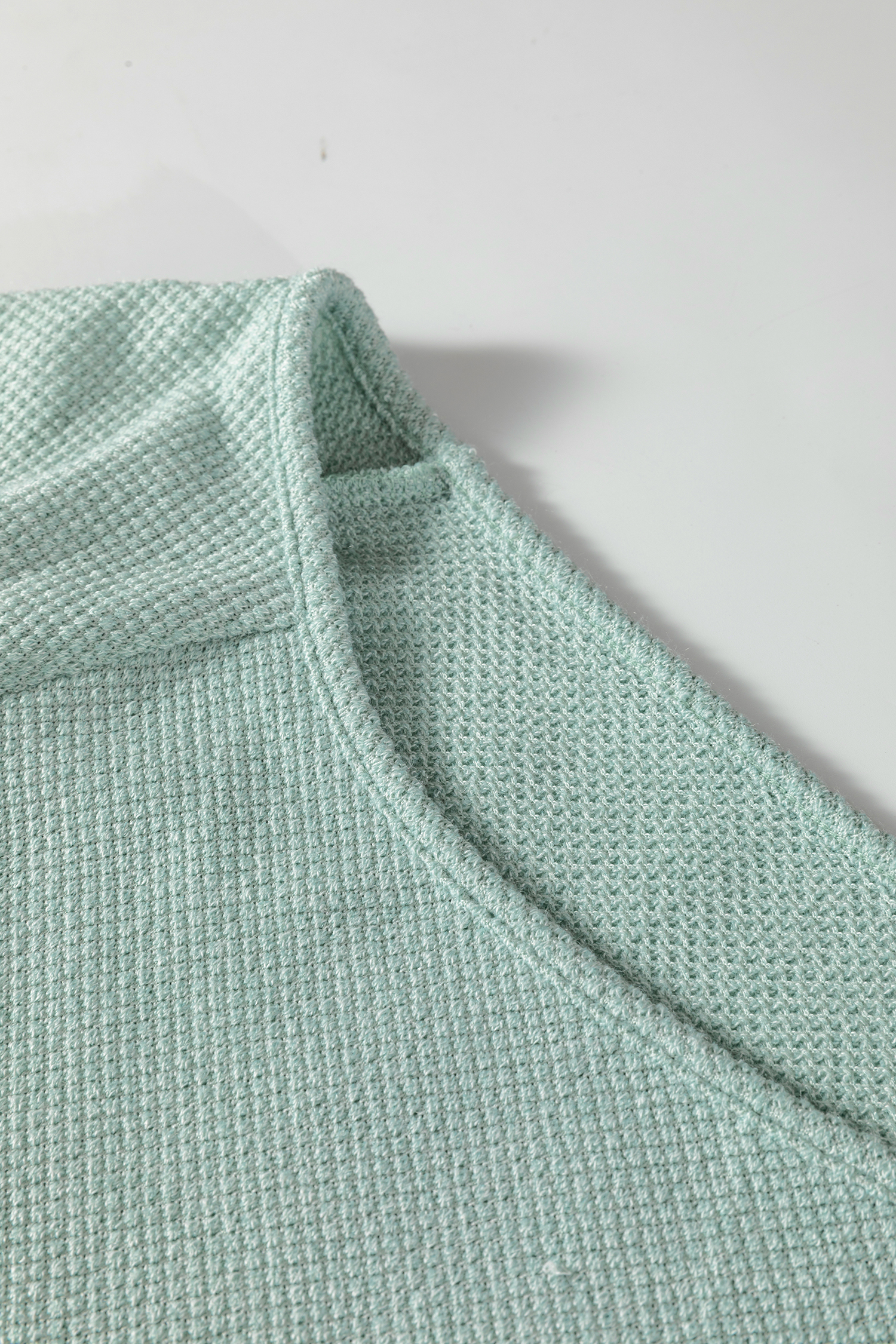 Moonlight Jade Textured Raglan Sleeve Knit Loose Top