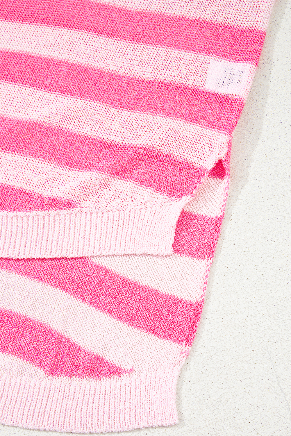 Beige USA Flag Notched Neckline Loose Sweater Vest