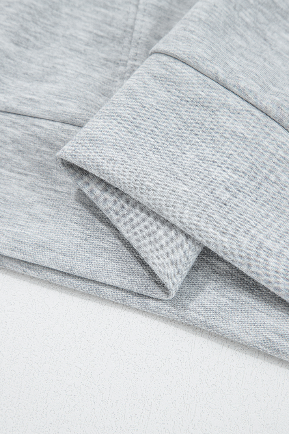 Black Zip Collar Long Sleeve Top Drawstring Pants Set