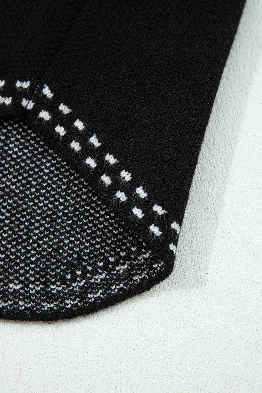 Black Contrast Trim Button up Sweater Cardigan