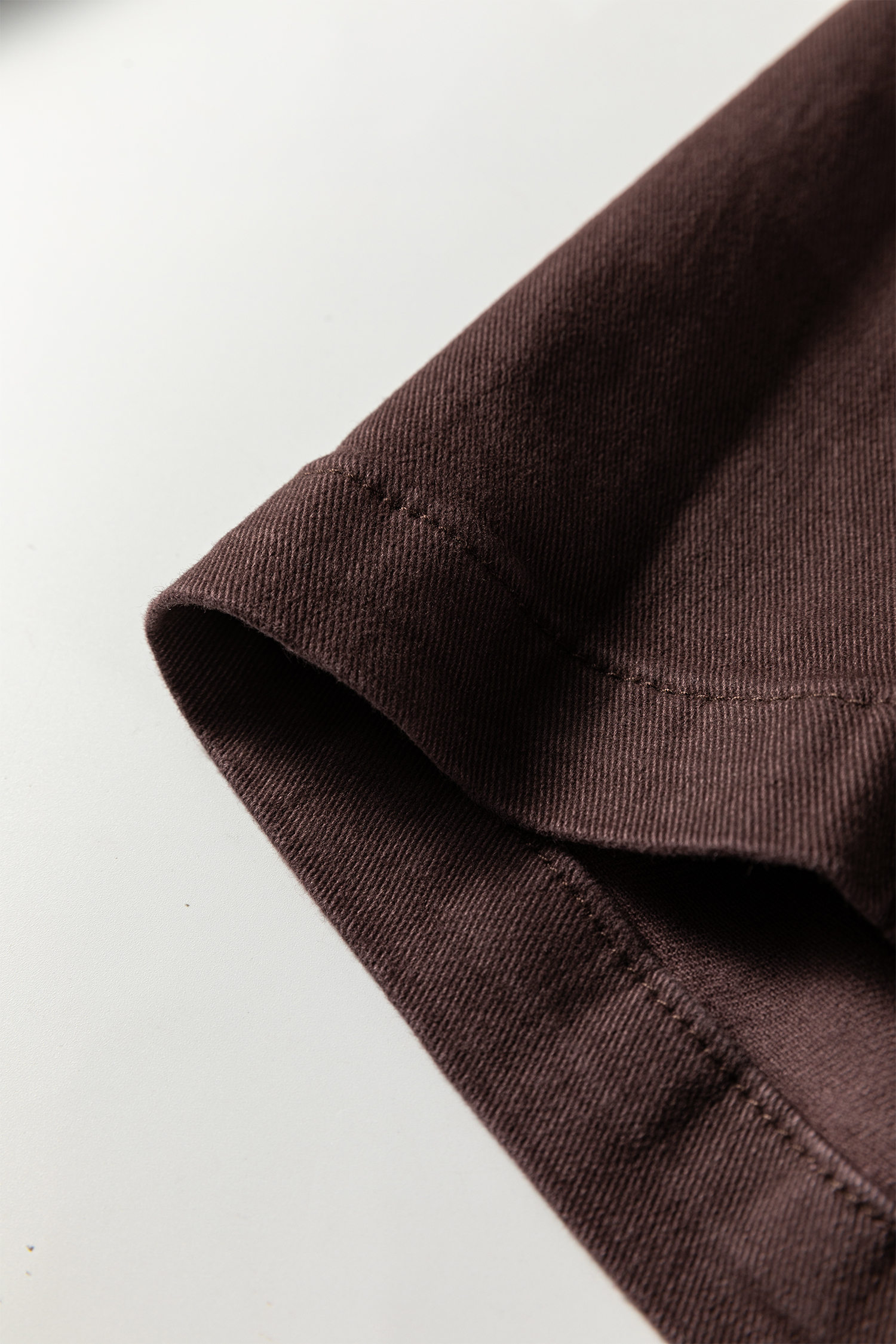 Apricot Solid Color Seamed Center Wide Leg Cropped Jeans