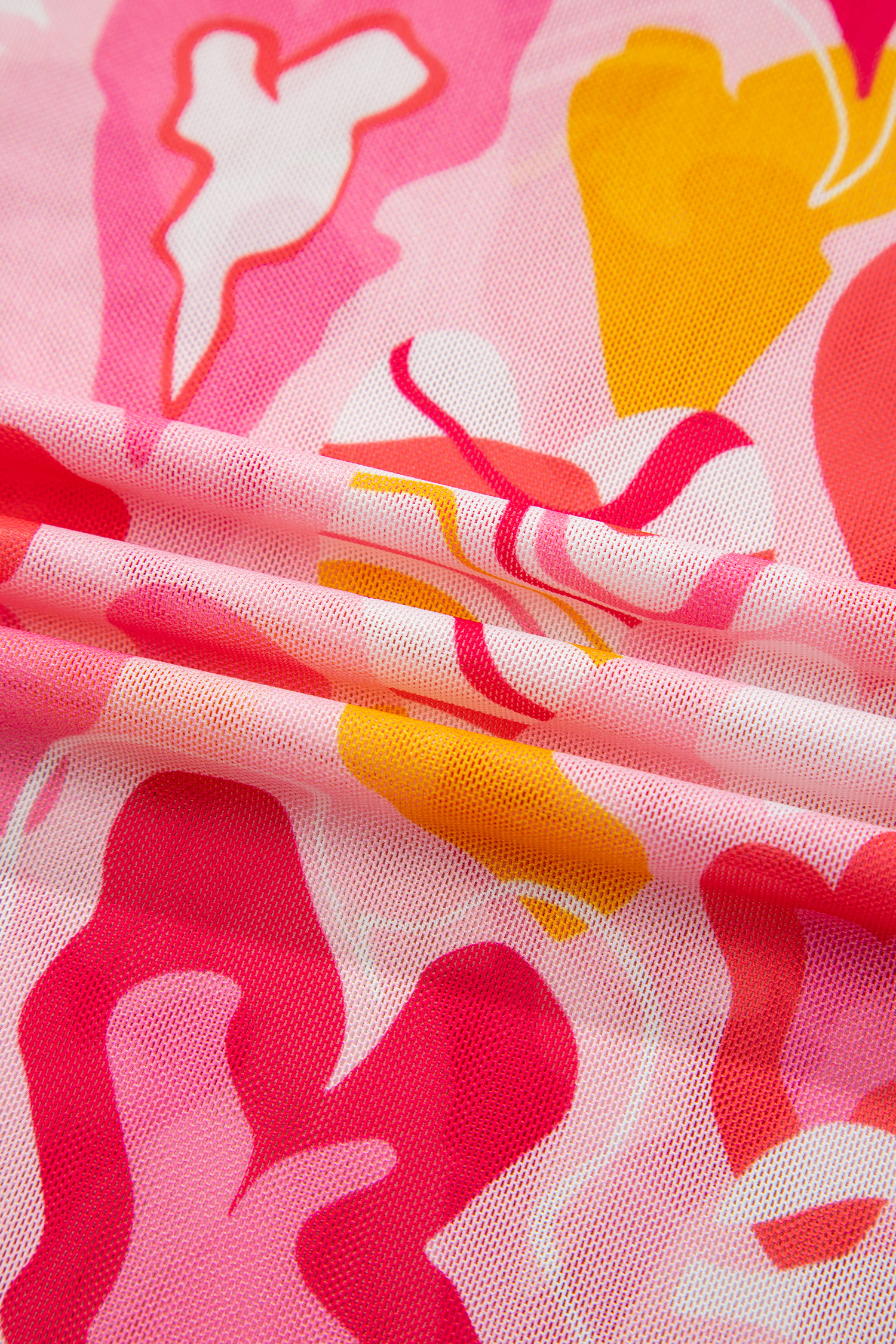 Rose Valentine Heart Mesh Long Sleeve Top