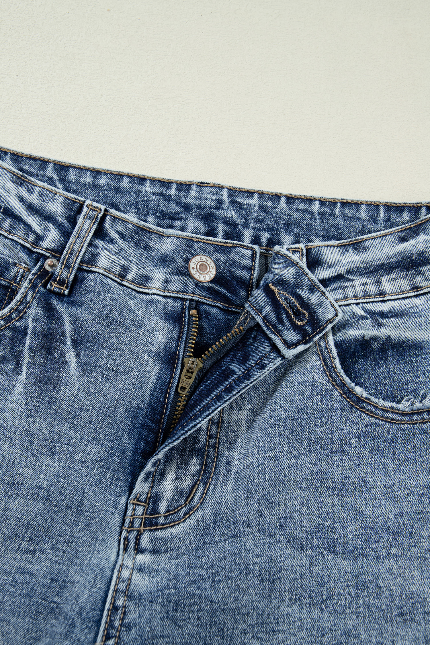 Ashleigh Blue Cuffed Straight Loose Jeans