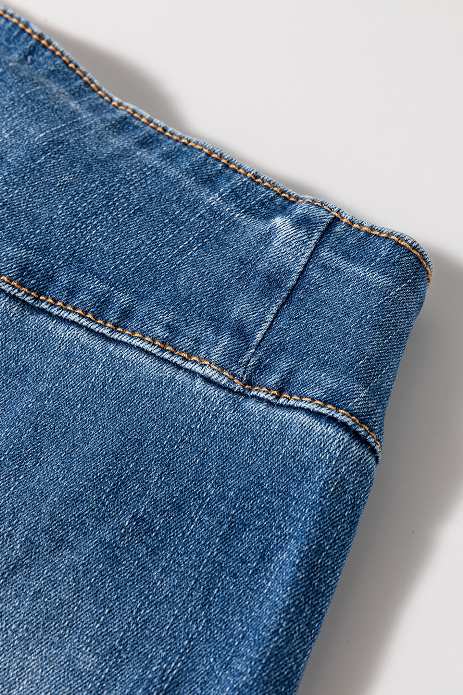 Coffee High Waist Button Fly Seamed Raw Hem Flare Jeans