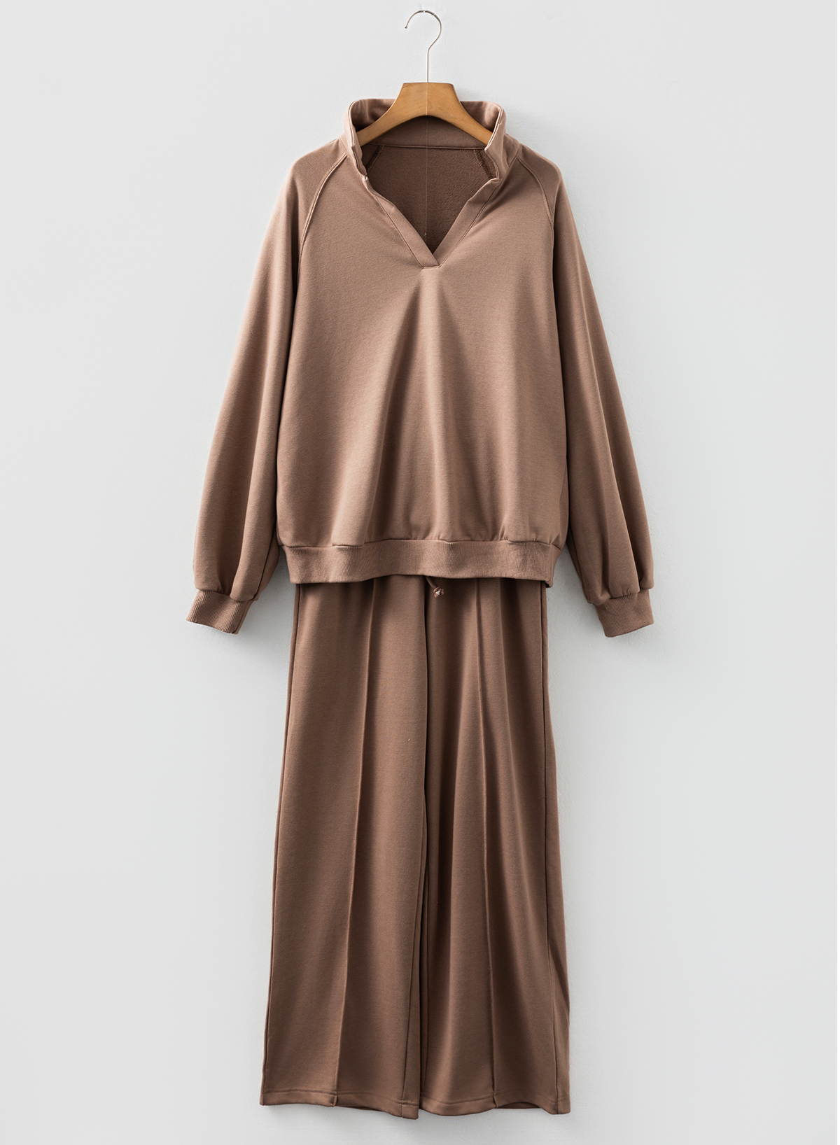 Light Grey Polo Tee Casual Pant Set