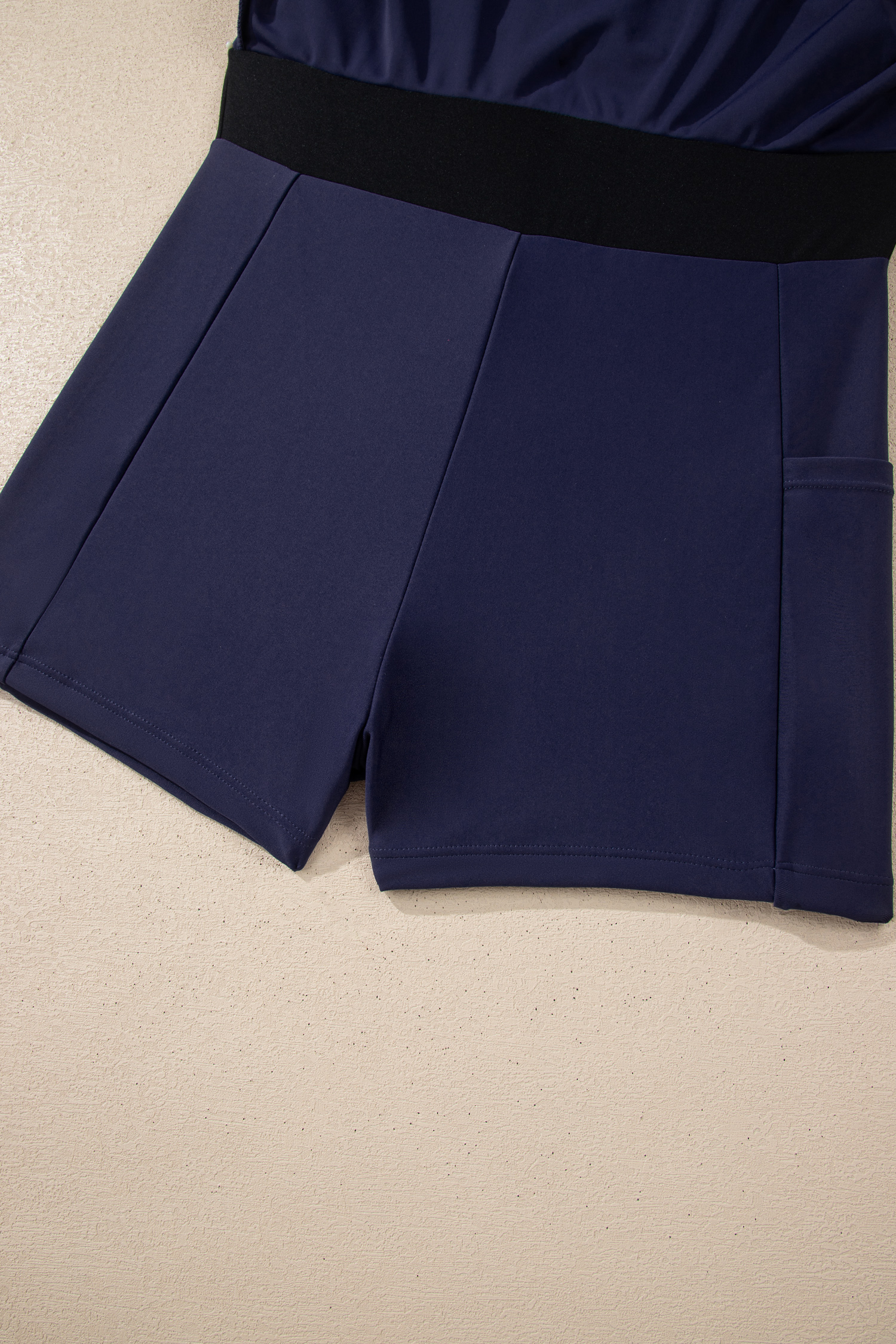 Bright Pink Contrast Edge Ruffled High Waist One Piece Swim Dress