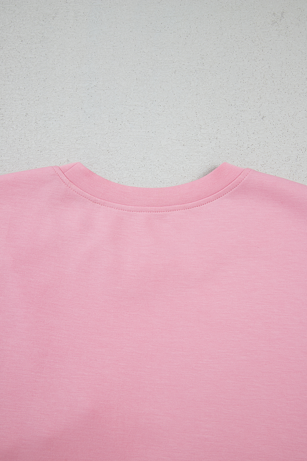 Pink Bow Applique Half Sleeve T-shirt