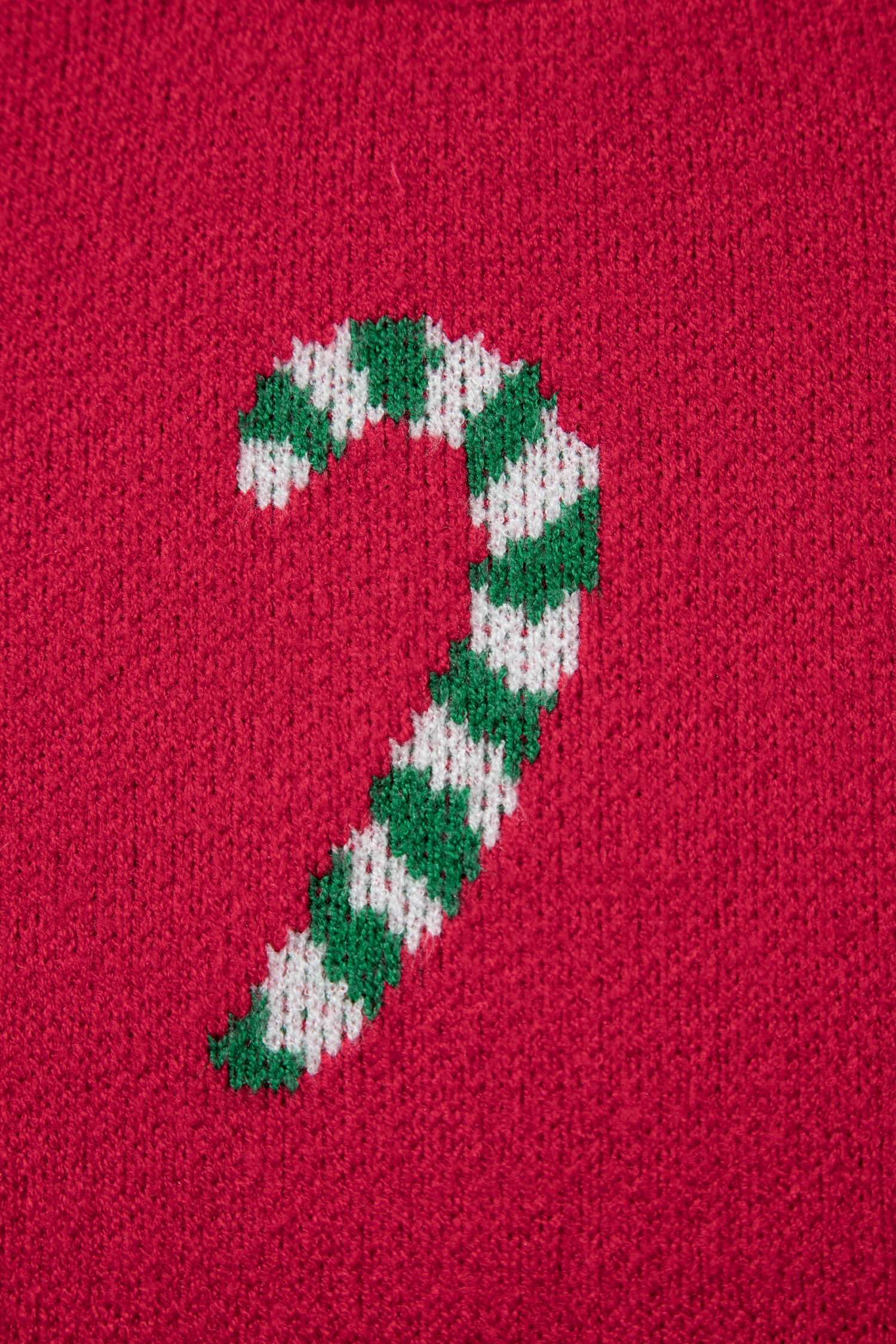 Dark Green Christmas Candy Cane Holiday Drop Shoulder Sweater