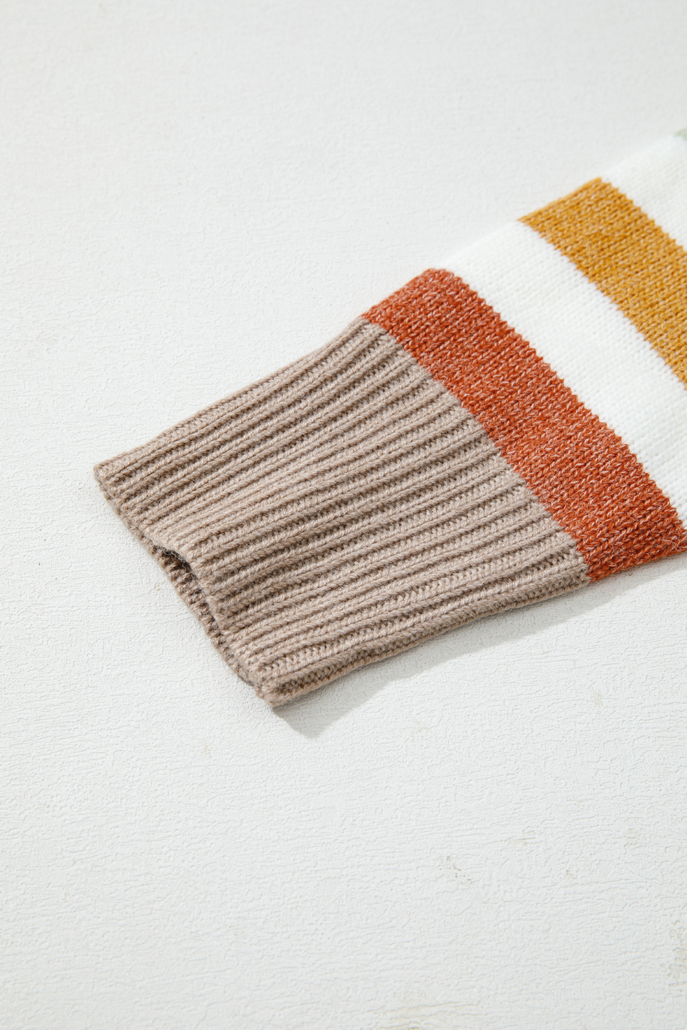 Multicolour Stripe Drop Shoulder Crew Neck Sweater