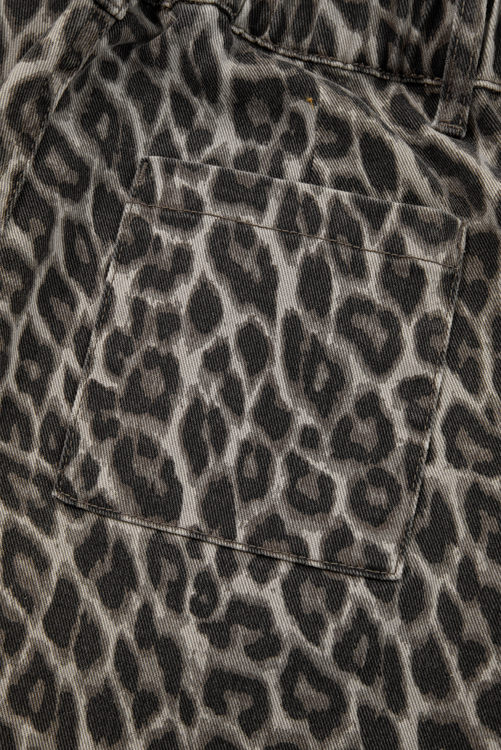 Yellow Leopard Straight Loose Leg Jeans