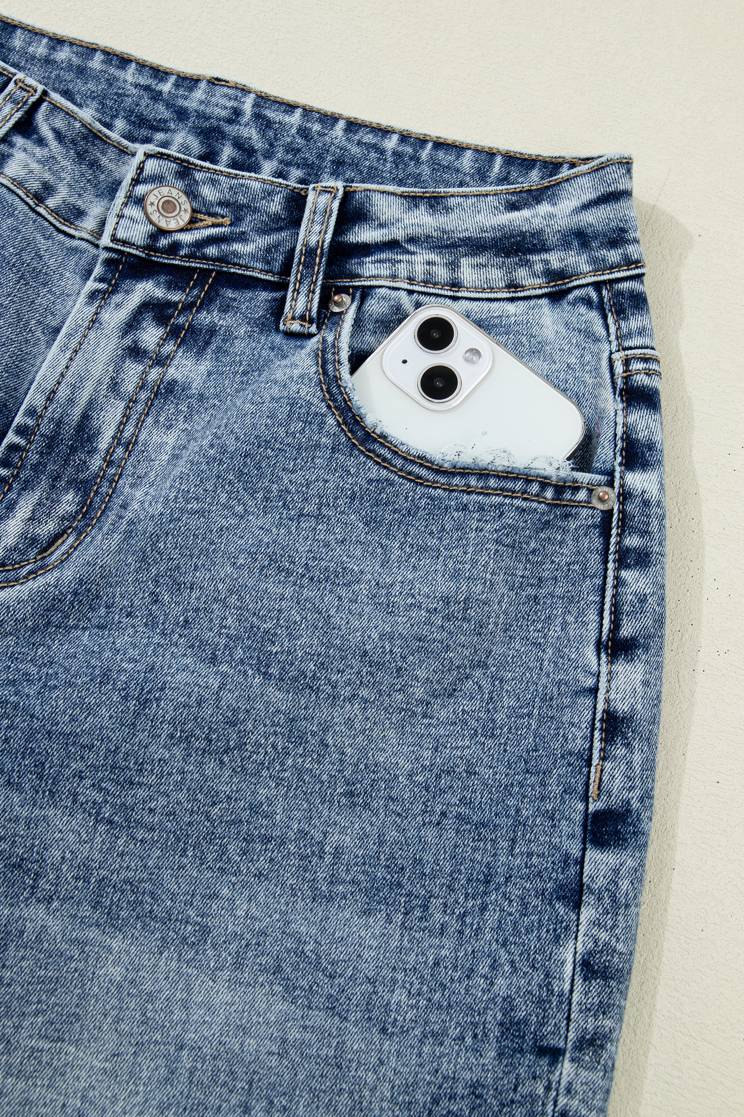 Ashleigh Blue Cuffed Straight Loose Jeans