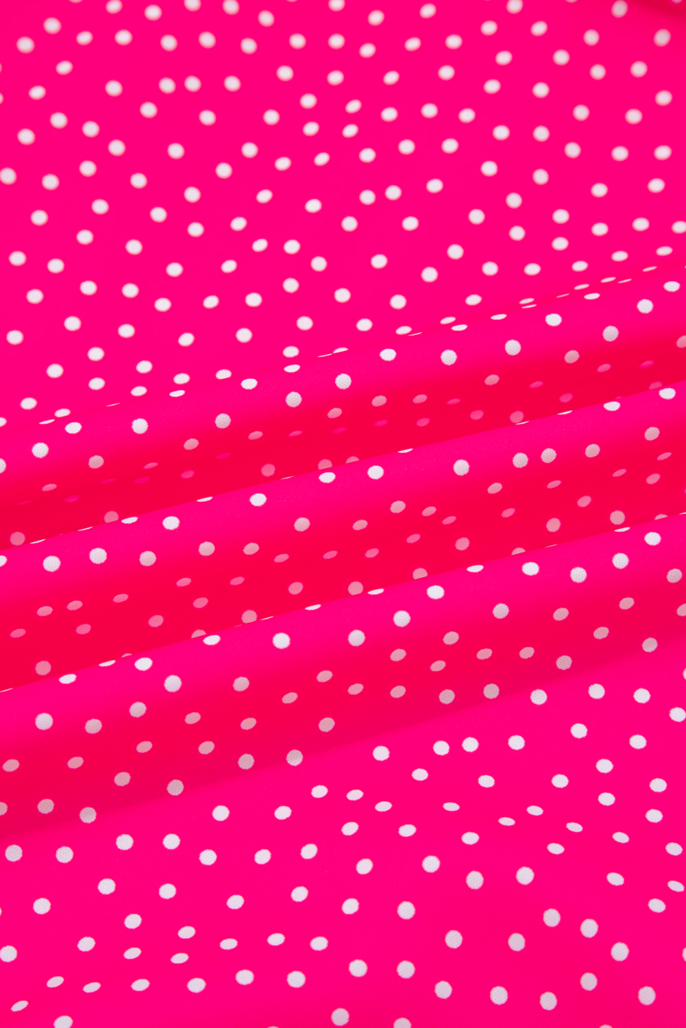 Rose Polka Dot Print Ruffled Smocked High Waist Plus Midi Dress