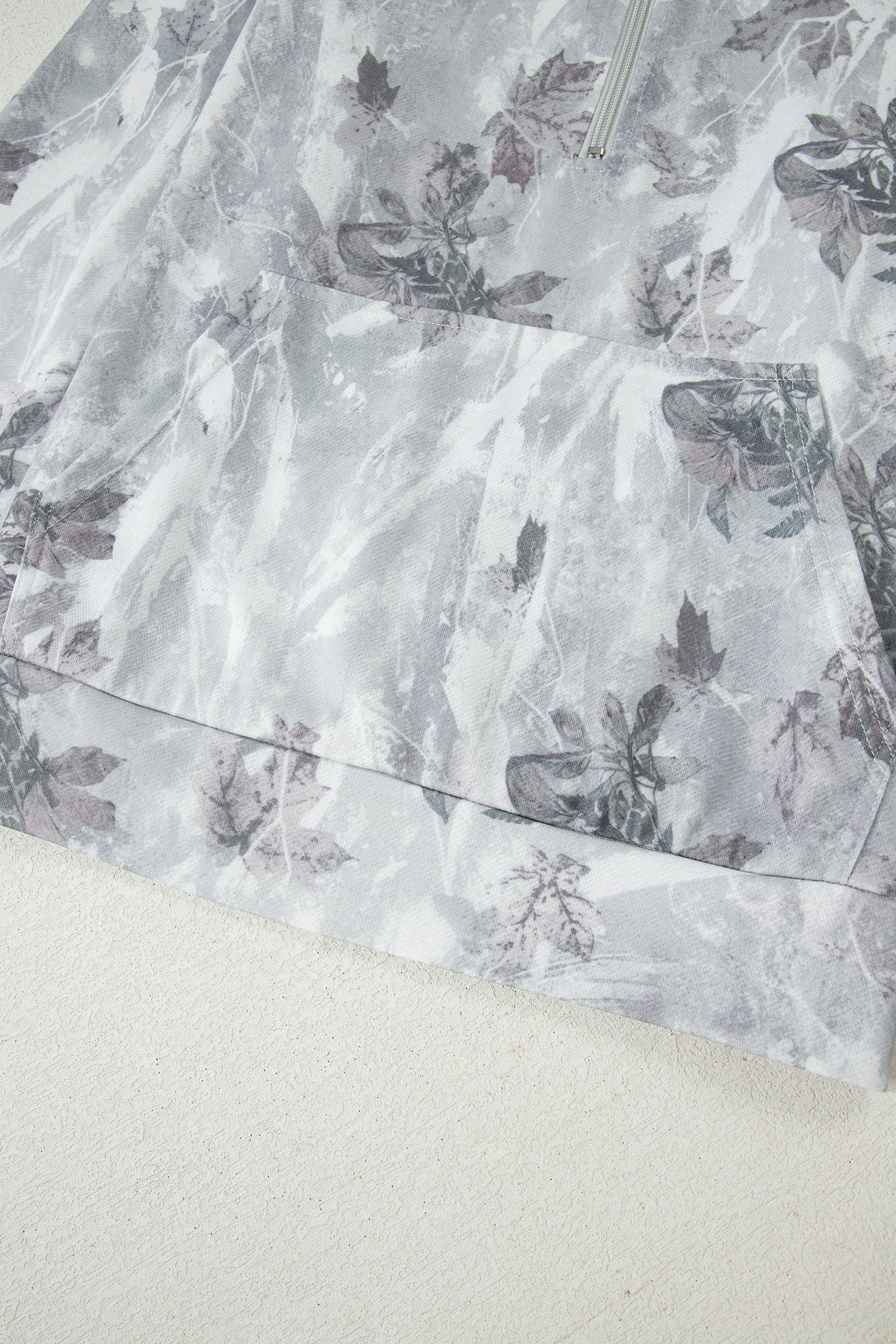 Beige Camo Print Baggy Drawstring Jogger Sweatpants