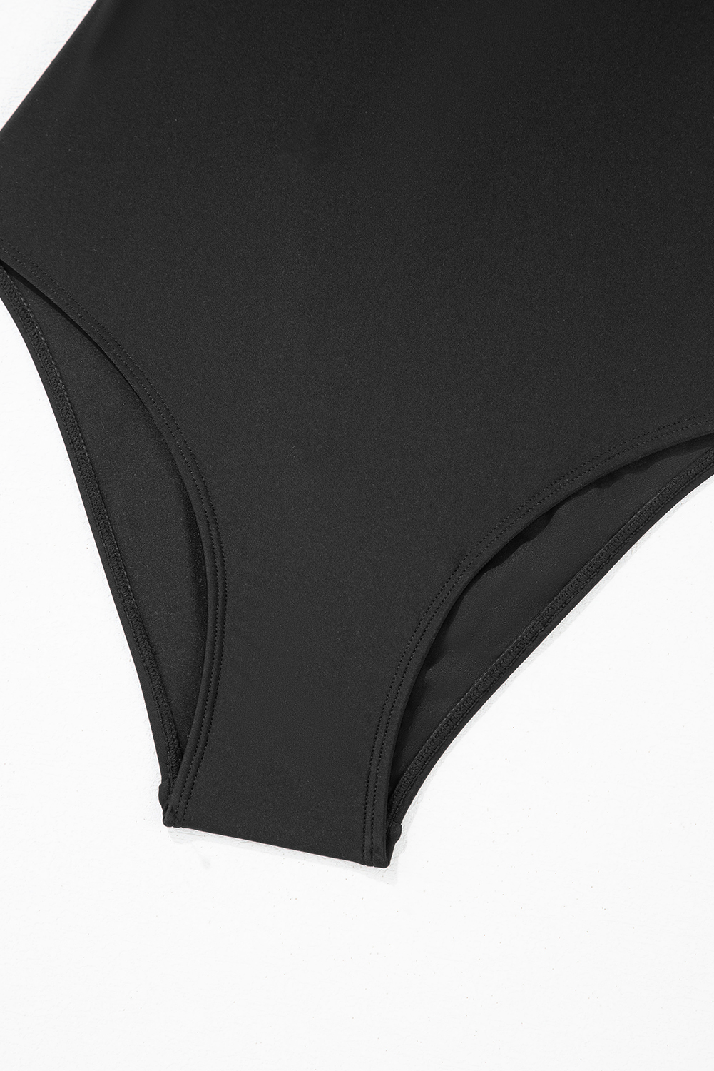 Dearlove Black Thin Strap Strappy Lace-up Open Back One Piece Swimsuit