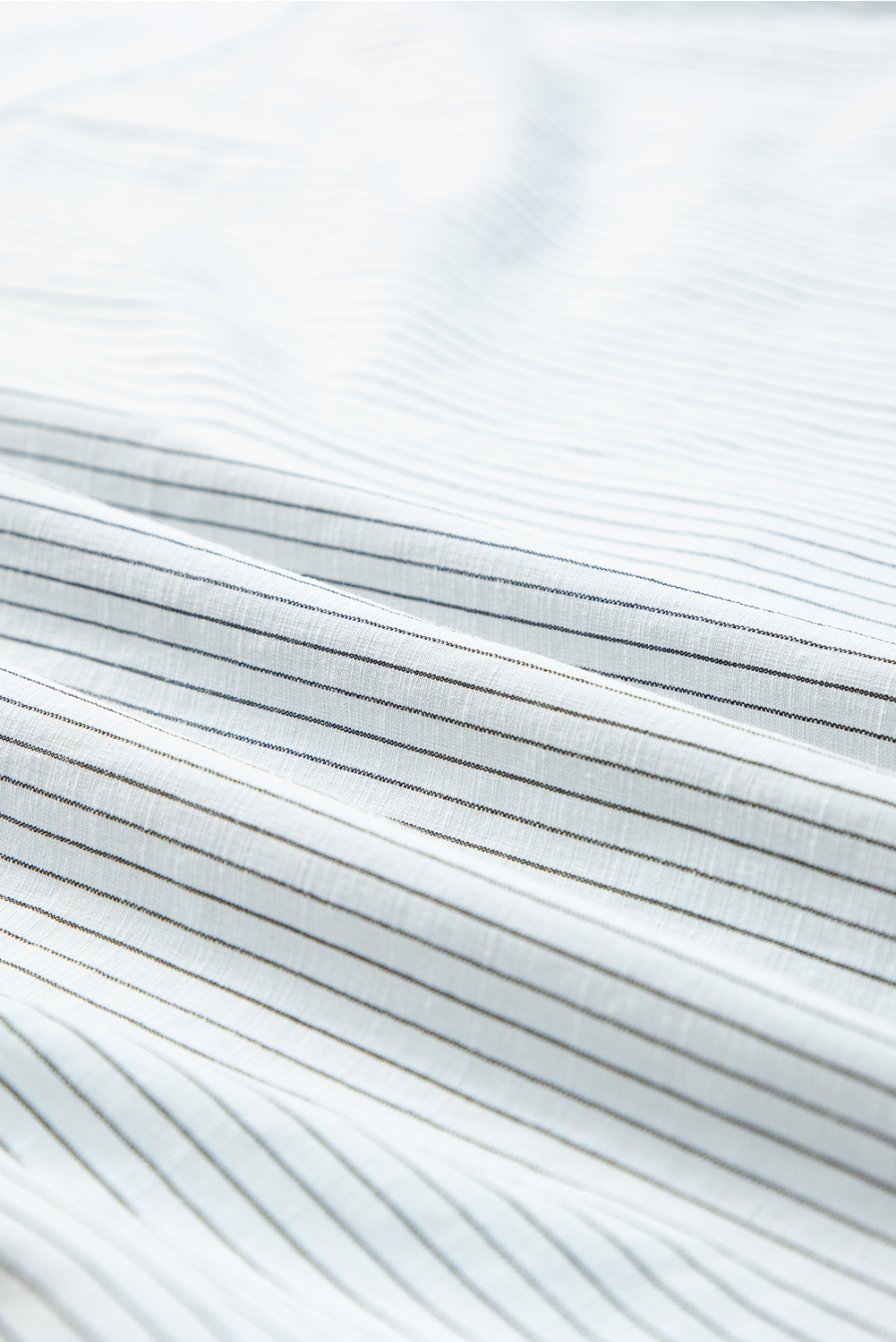 DEAR-LOVER Stripe Roll-tab Sleeve Pocketed Long Shirt