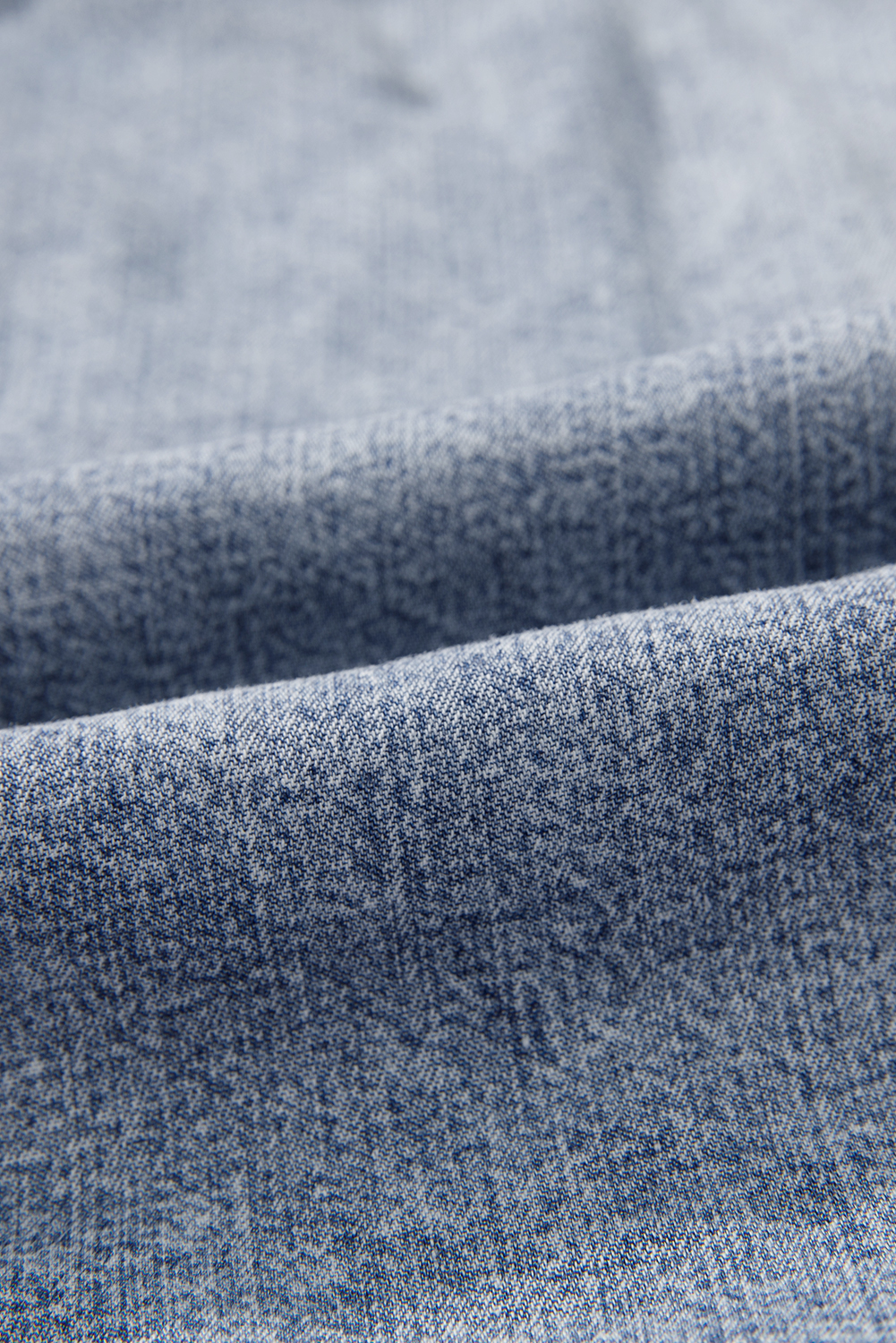 Ashleigh Blue Ruffled Shirred Neckline Sleeveless Denim Tank Top