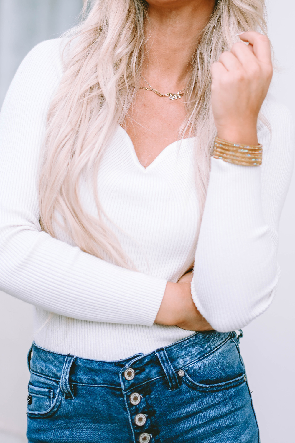 Gold Full Diamond Leather Wide Plated Magnetic Buckle Bracelet