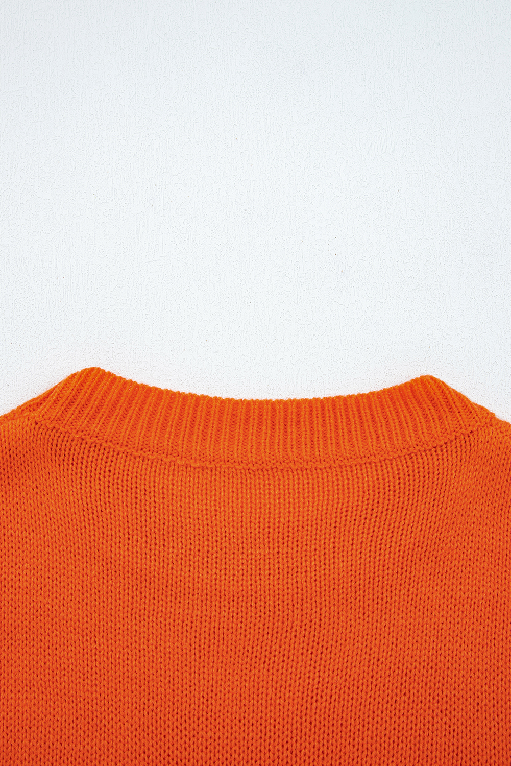 Flamingo Halloween Spooky Face Hollowed Pattern Casual Sweater