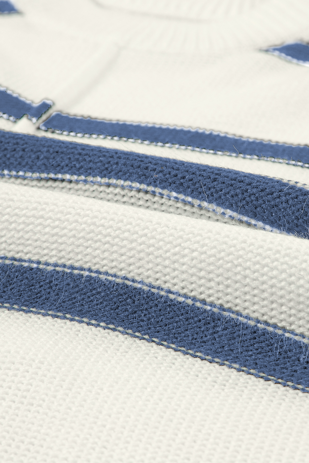 Blue Striped Batwing Sleeve Sweater Tee