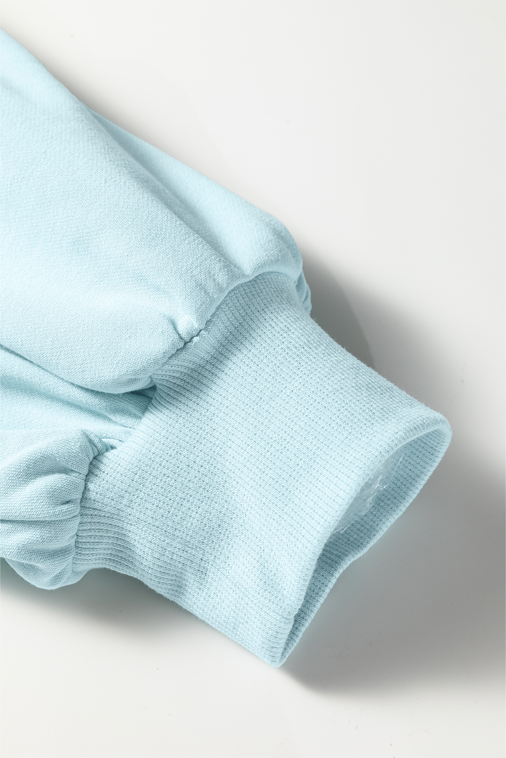 Bright Green Drop Shoulder Puff Sleeve Crop Pullover Drawstring Wide Leg Pants Set