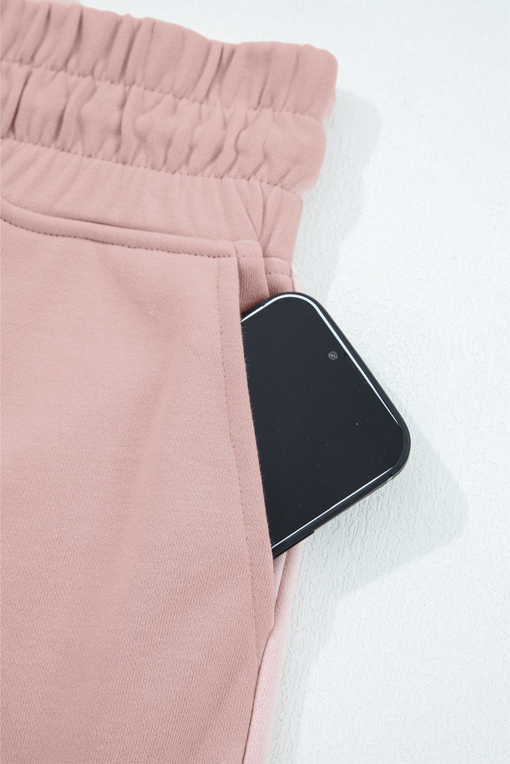 Bright Green Drop Shoulder Puff Sleeve Crop Pullover Drawstring Wide Leg Pants Set