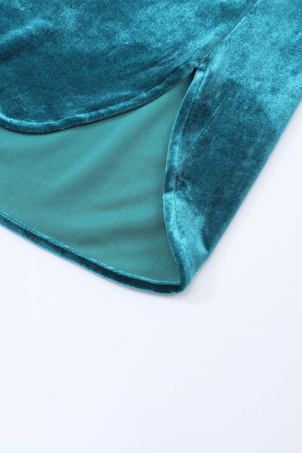 Burgundy Frilled Neck Buttoned Front Velvet Top