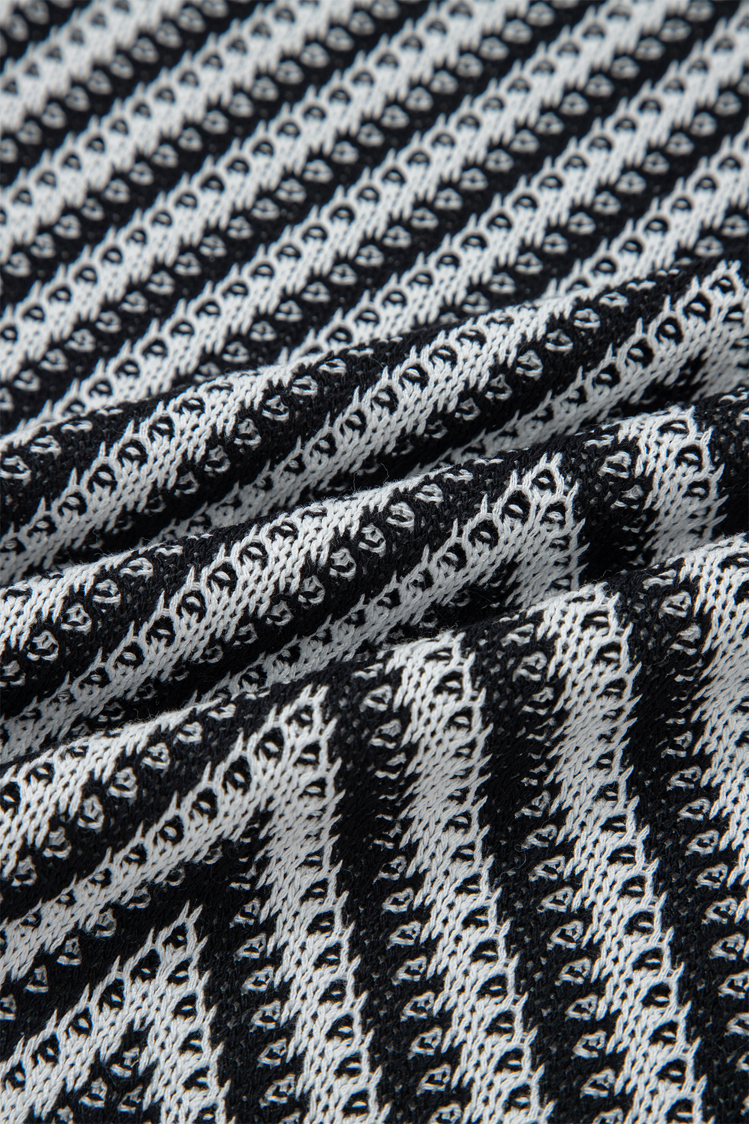 Black Contrast Chevron Knit V Neck Sweater Vest