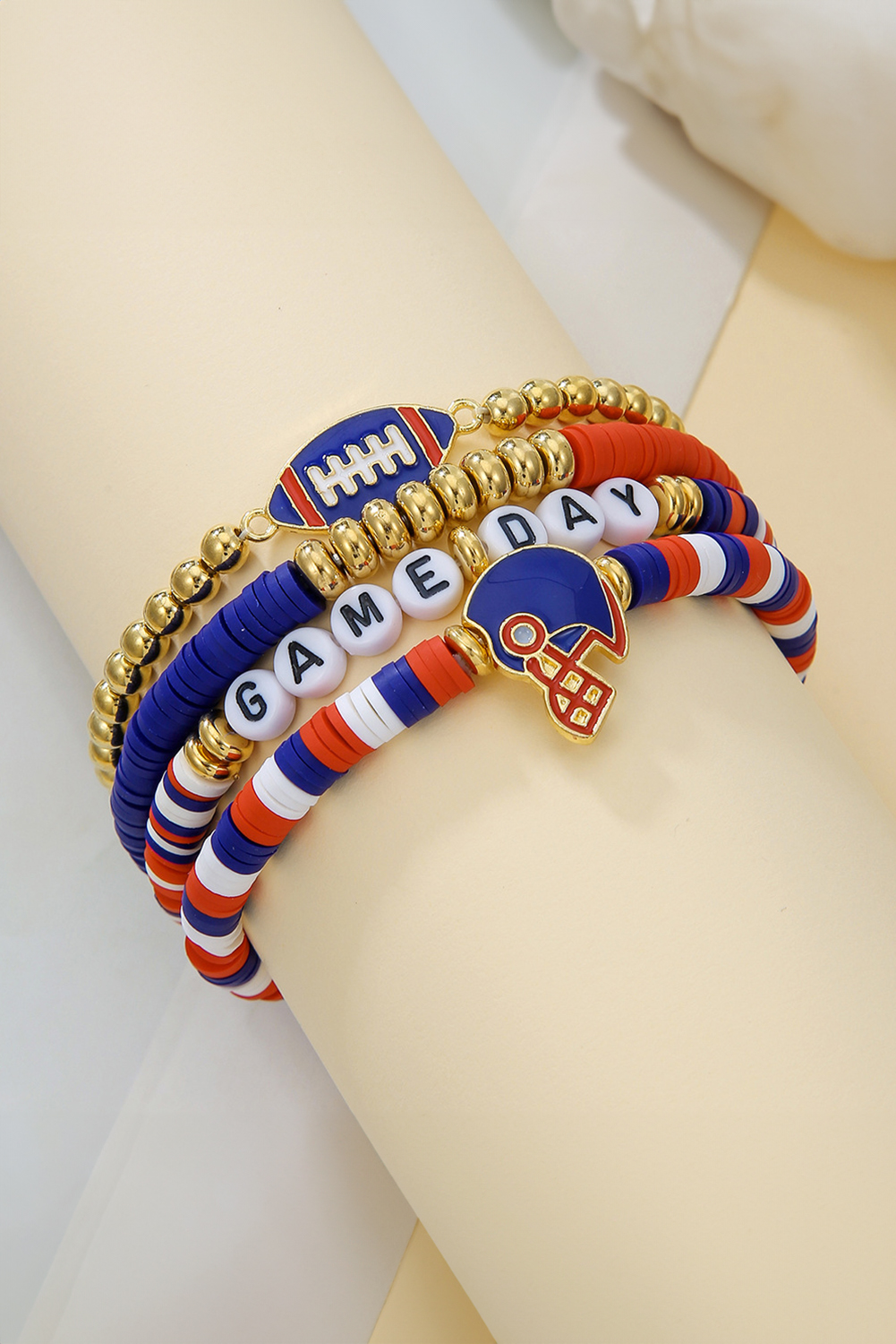 Dark Blue GAME DAY Multilayer Beading Bracelet