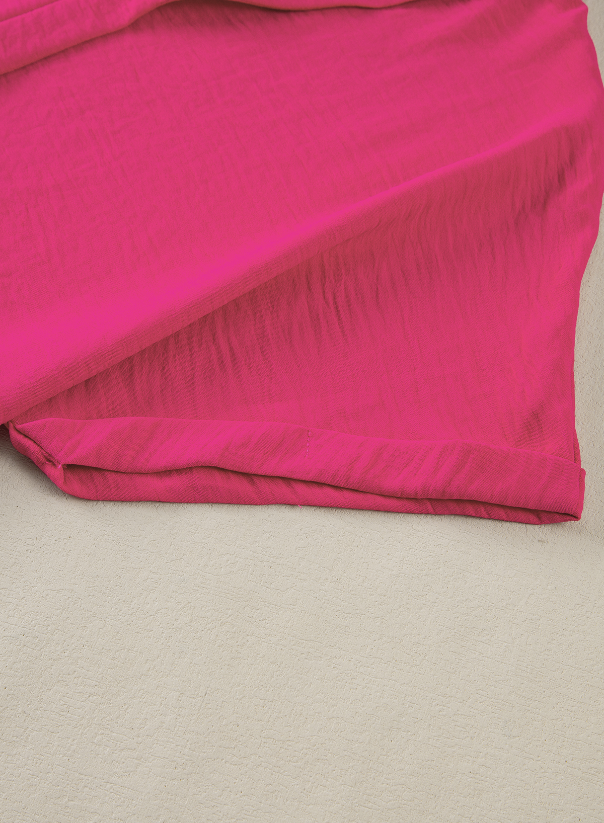 Black Notched Neck Batwing Sleeve Lightweight Blouse