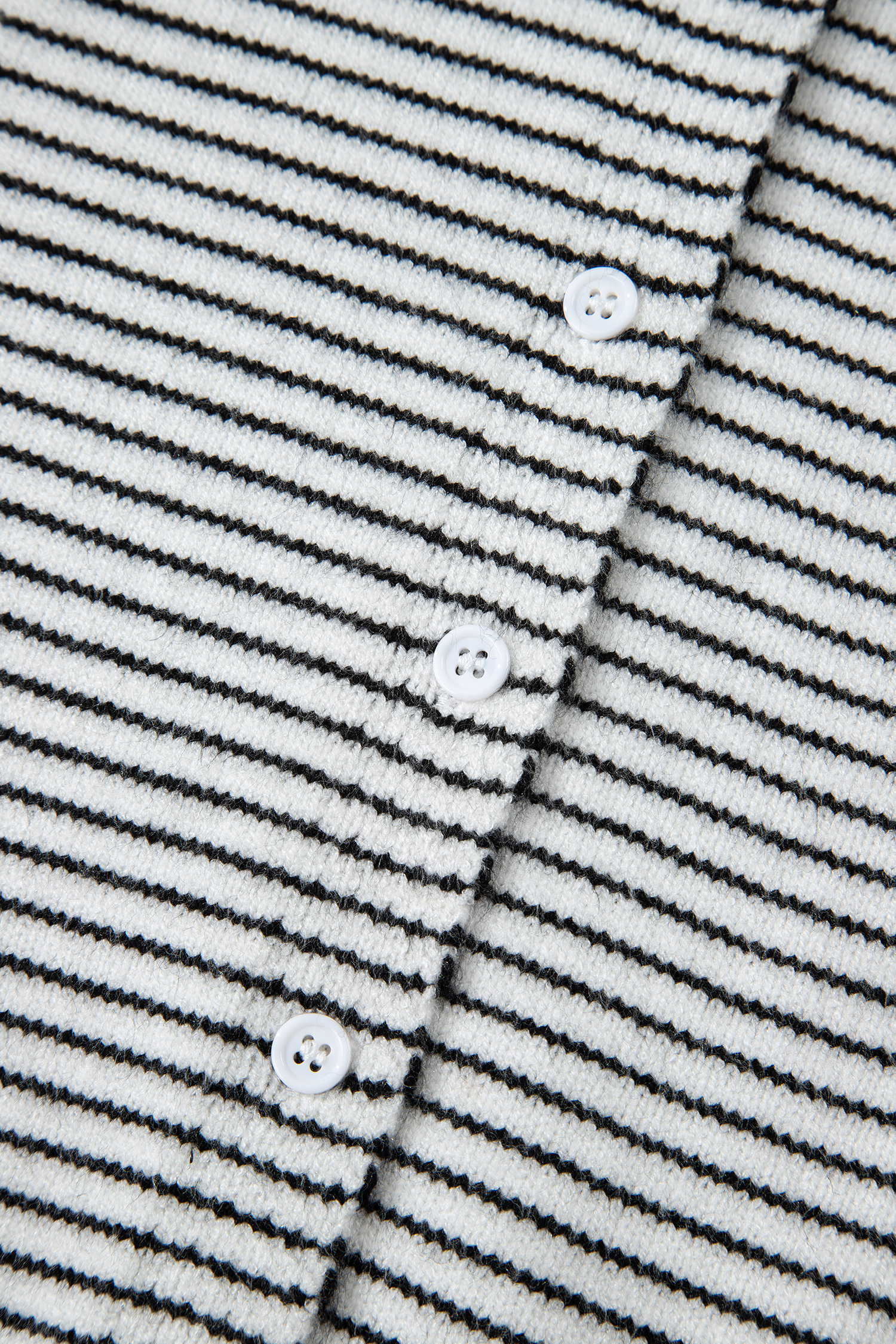 Black Stripe Contrast Trim Cap Sleeve Button Down Casual Cardigan