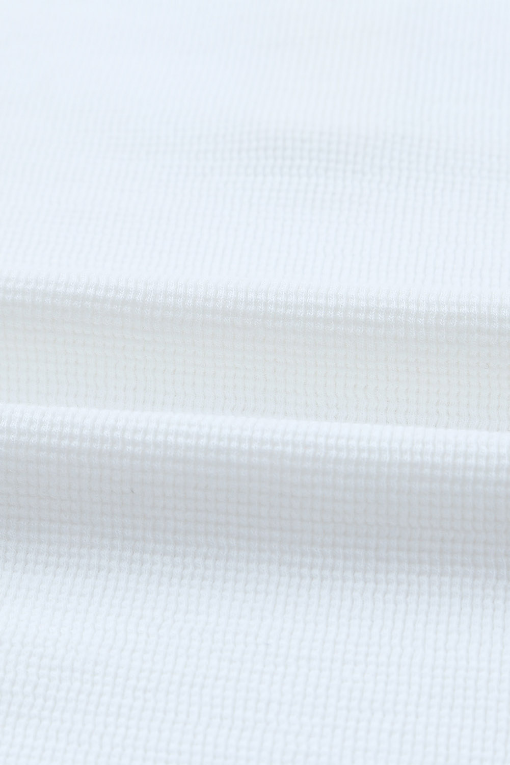 Black Waffle Knit Henley Top