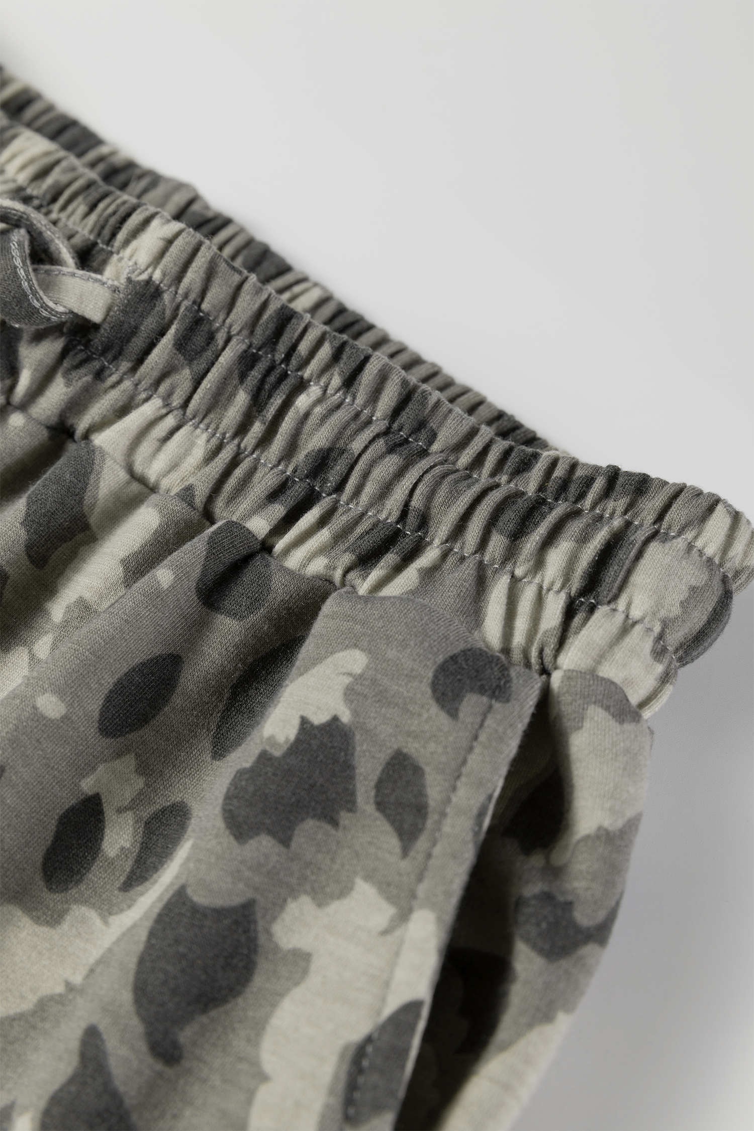 Brown Leopard Loose Tee Drawstring Waist Barrel Pants Set