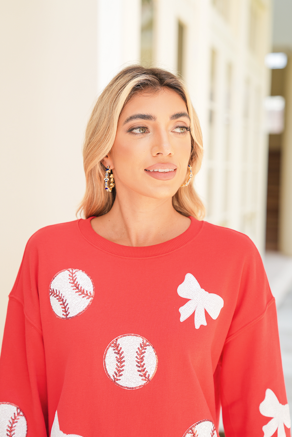 Dark Blue Game Day Football Helmet Jersey Hoop Earrings