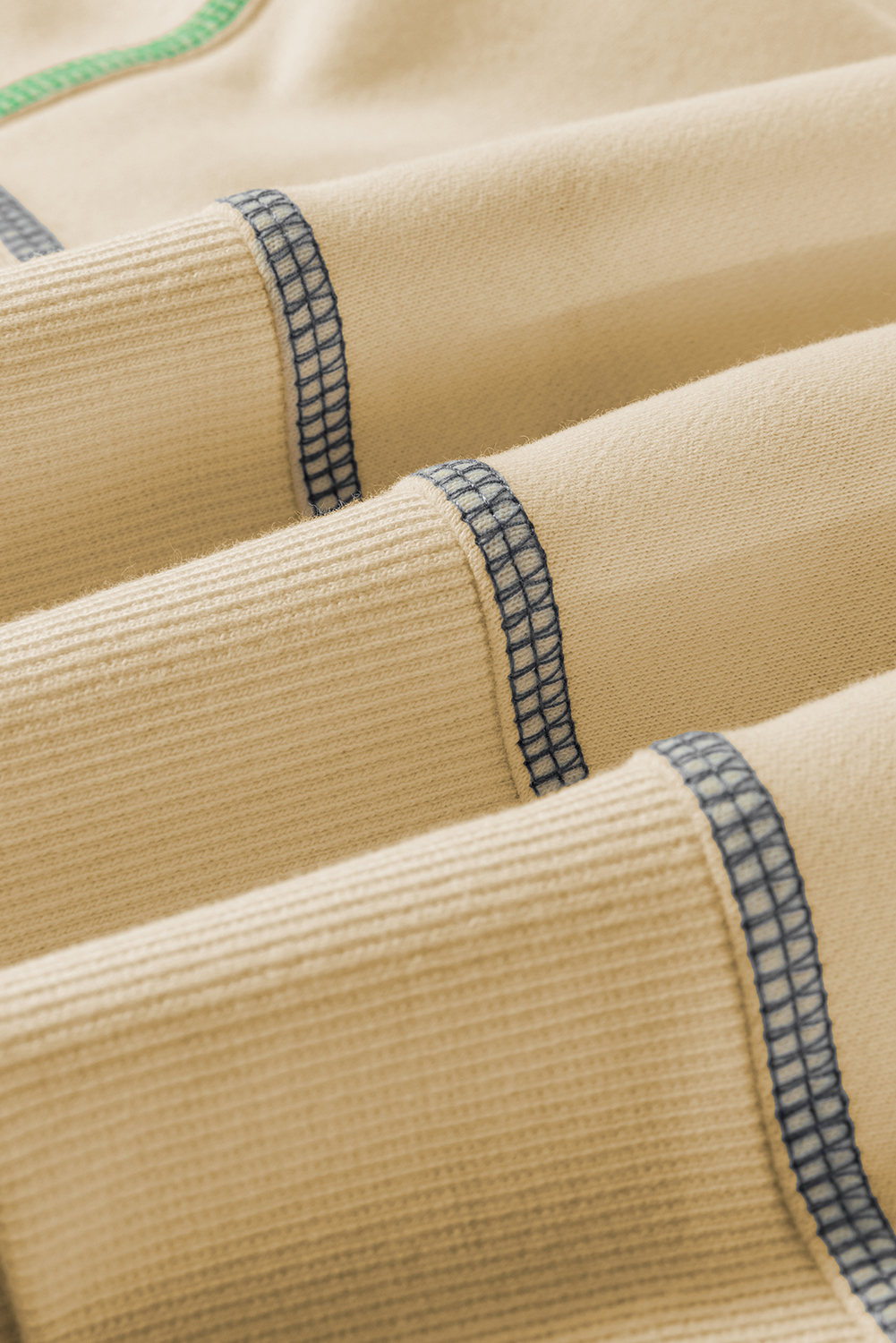 Contrast Stitching Split Baggy Sweatshirt