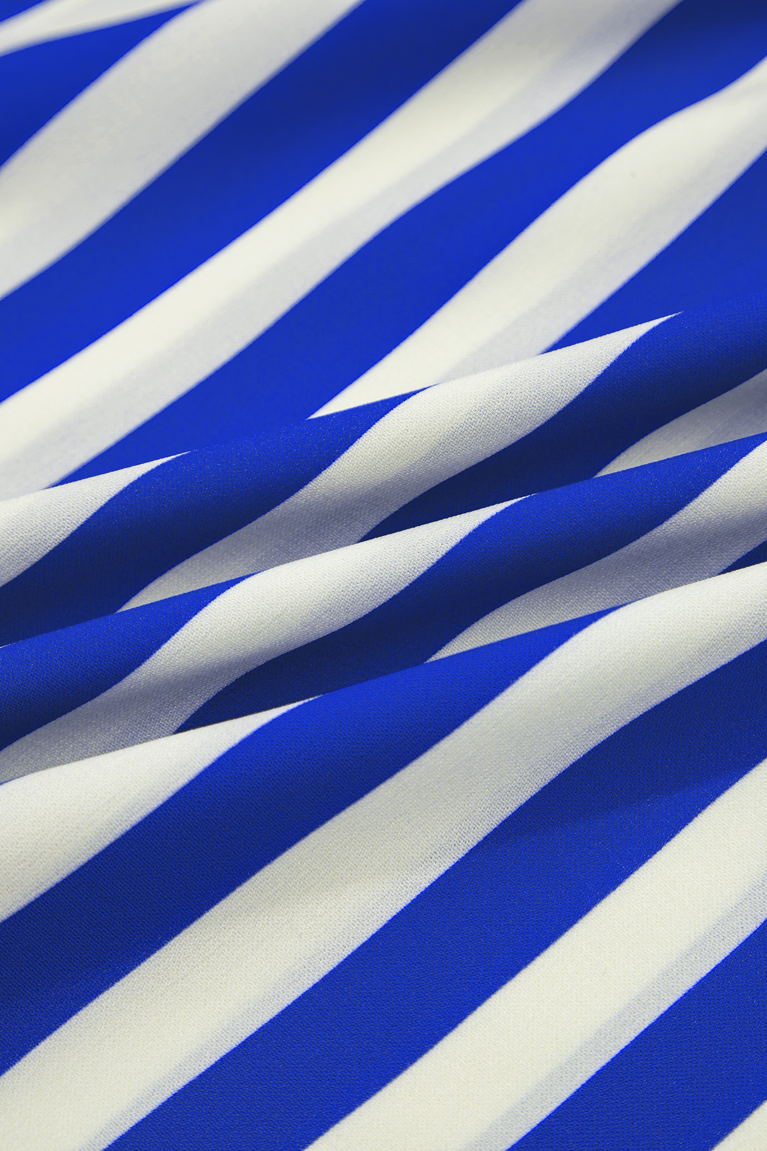 Sky Blue Stripe Balloon Sleeve Loose Button up Shirt