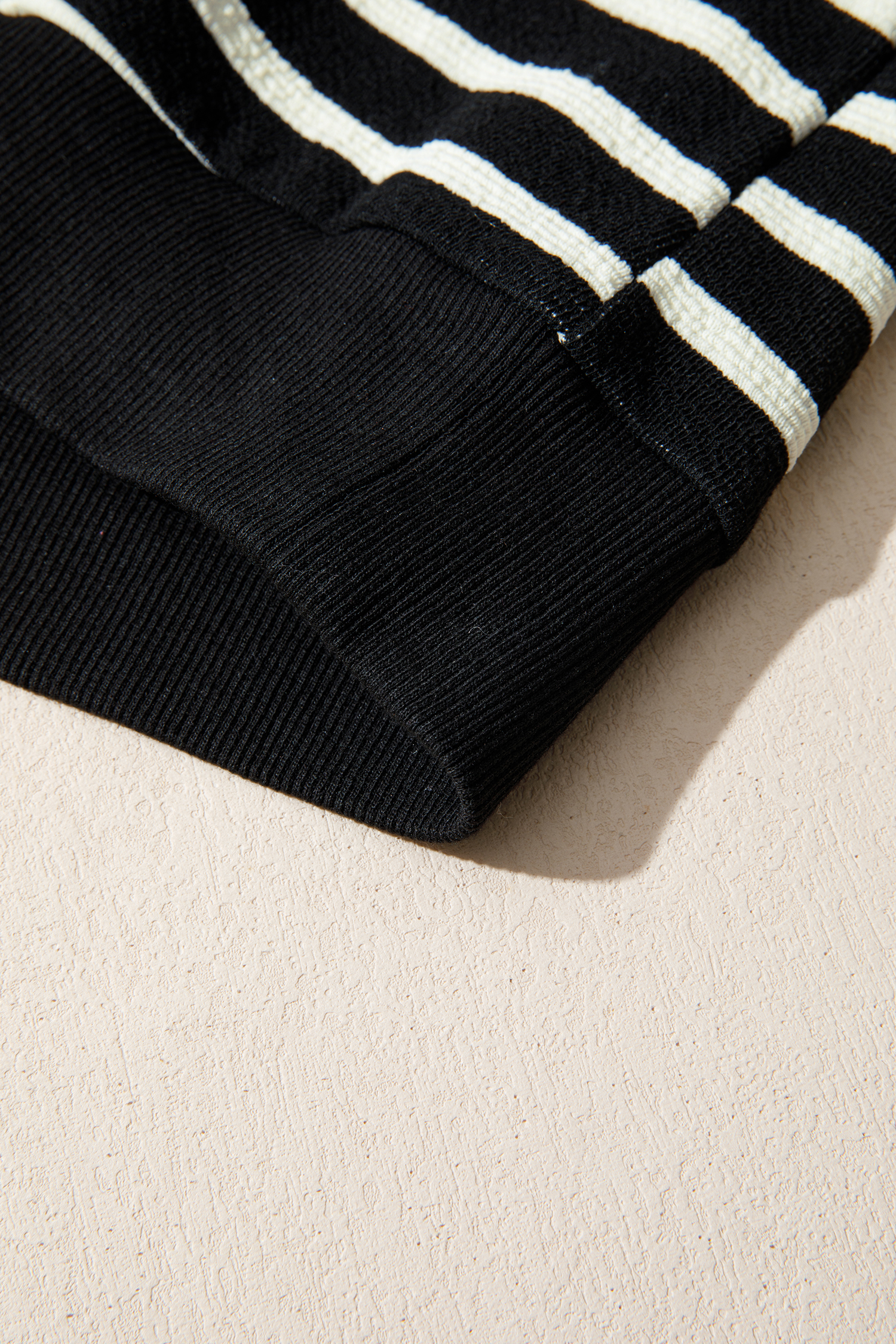 White Stripe Contrast MERRY Letter Christmas Print Drop Shoulder Sweatshirt