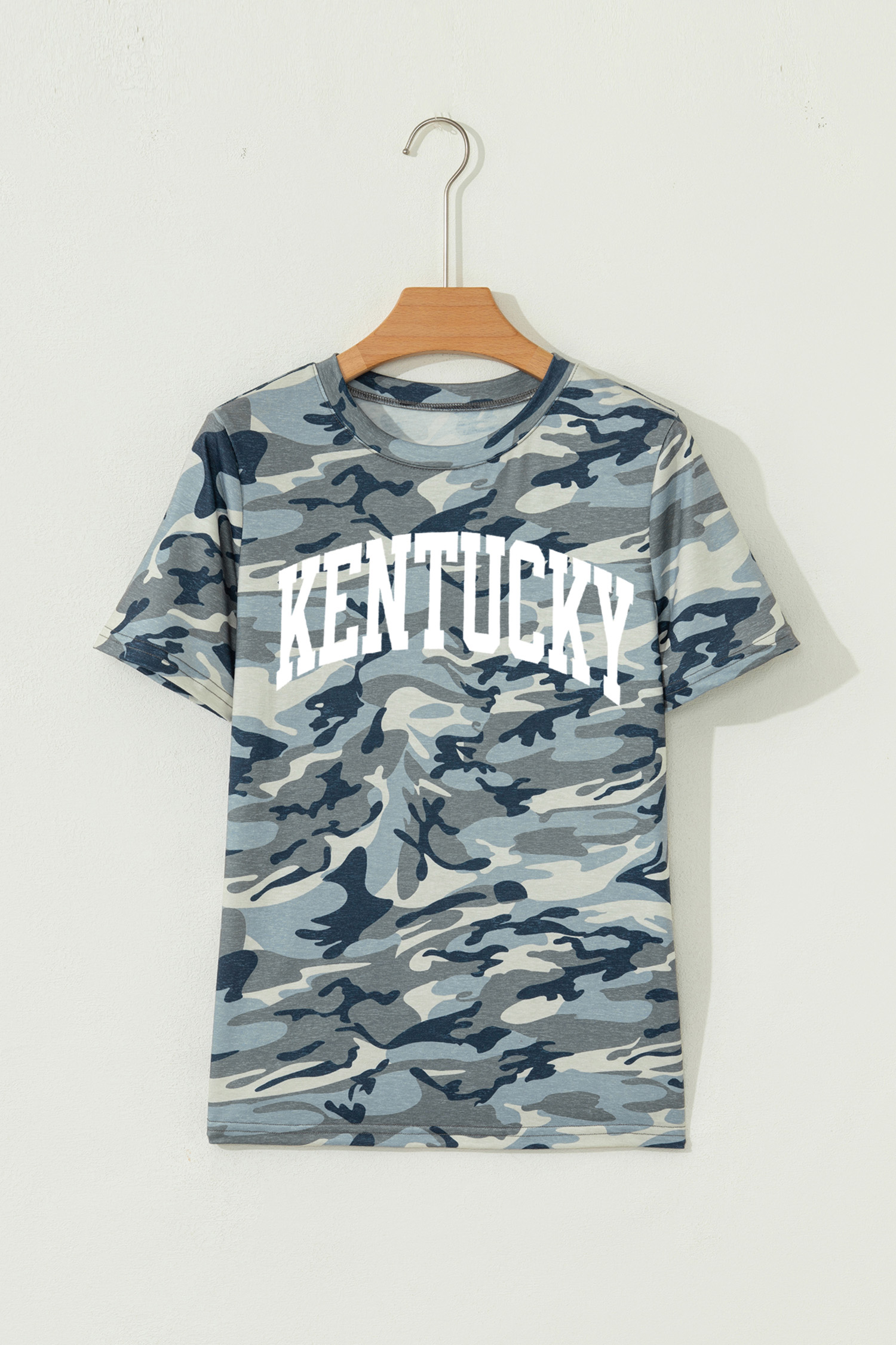 Green Camouflage KENTUCKY Crew Neck Summer Top
