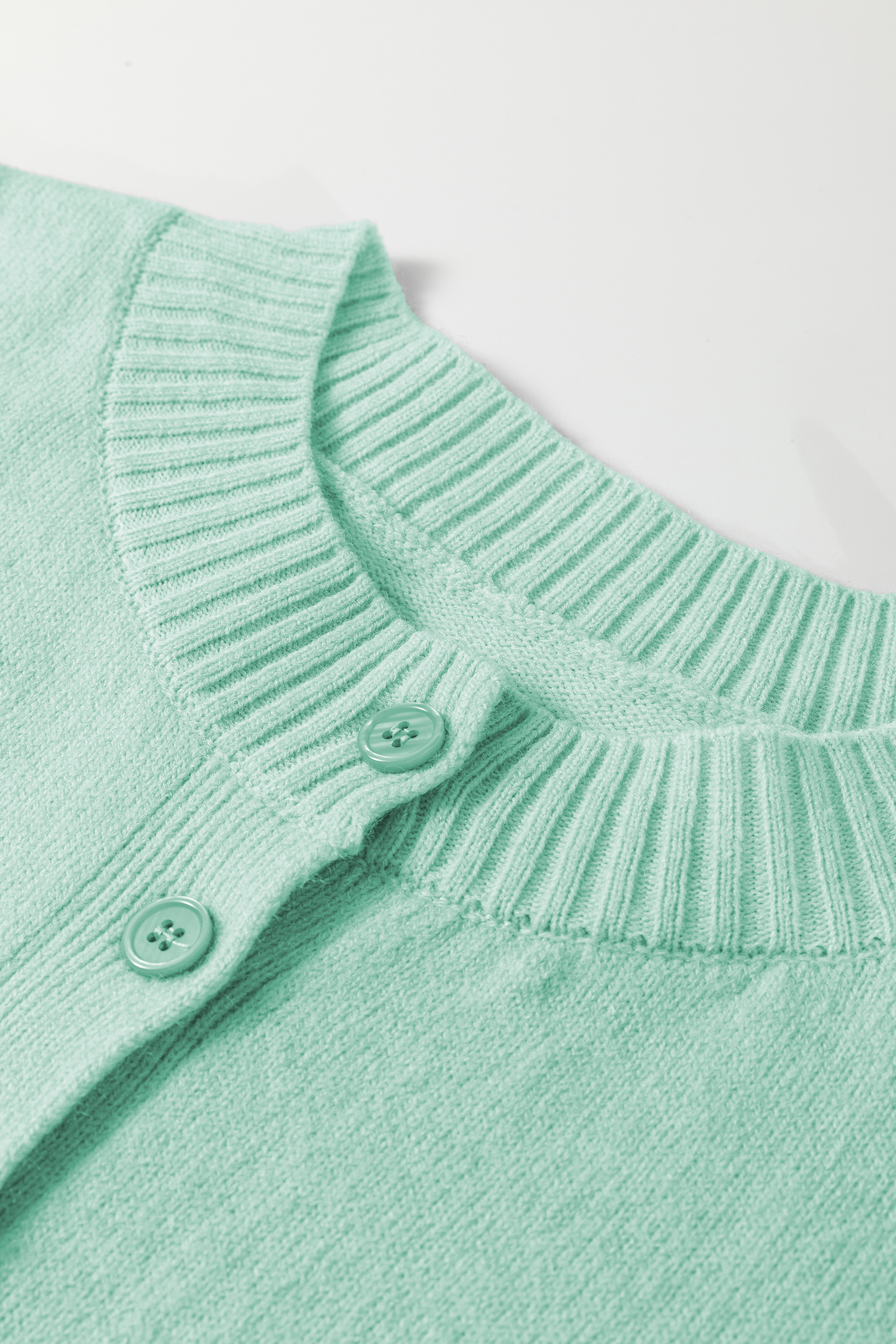 Lavendula 3/4 Sleeve Boxy Knit Button Down Sweater Cardigan