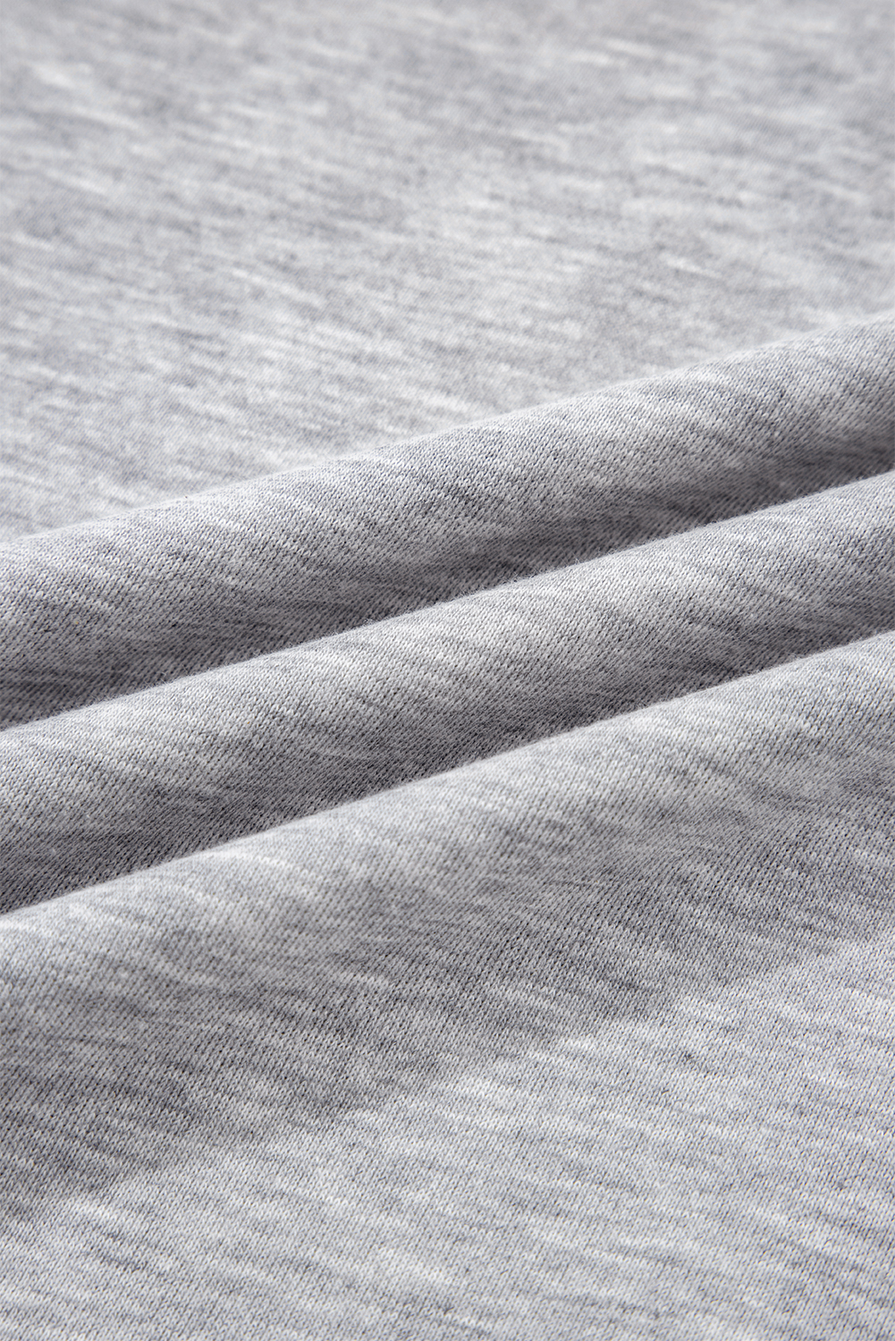 Gray Varsity Contrast Striped Trim V Neck Sweatshirt