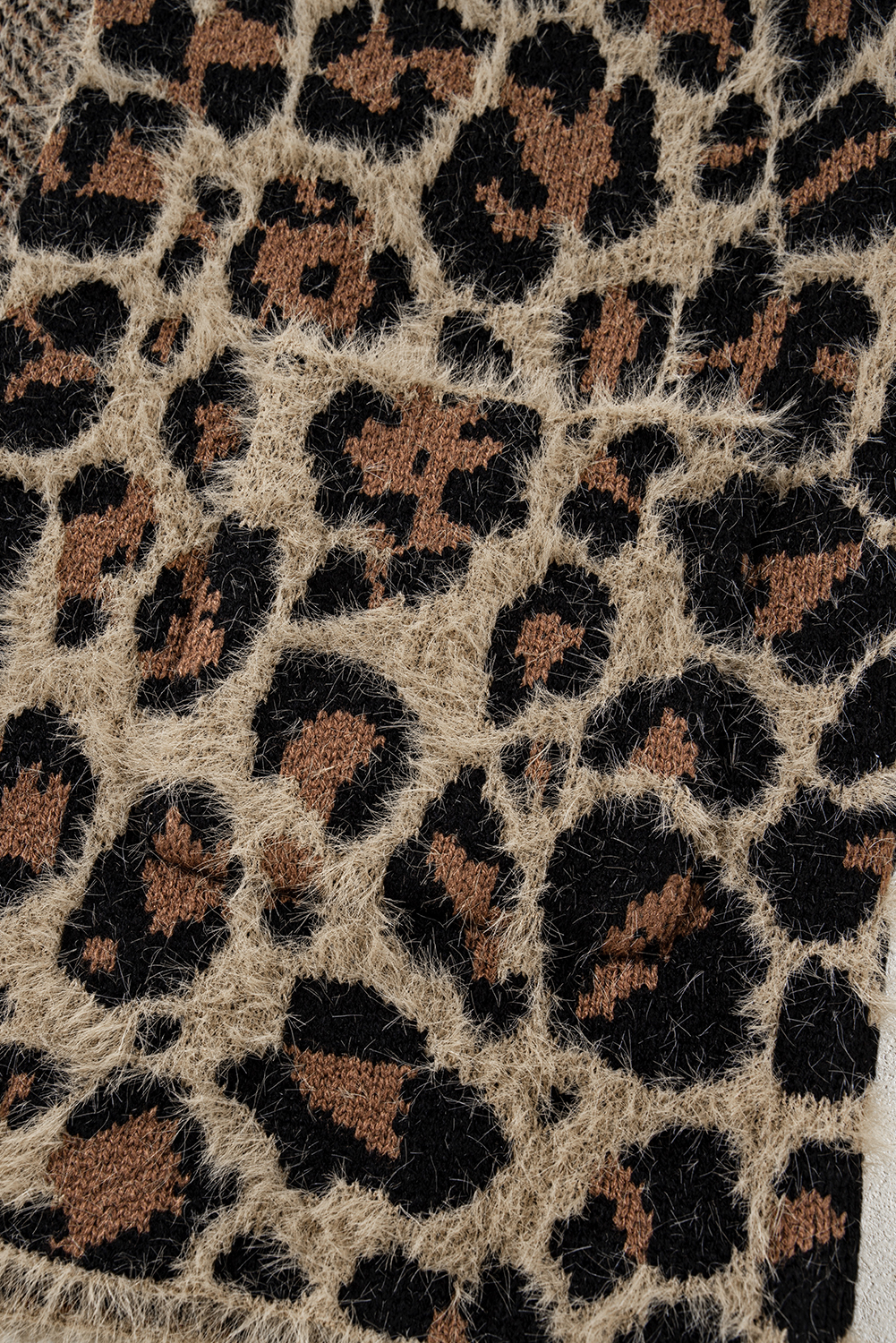 Brown Leopard Open Casual Cardigan