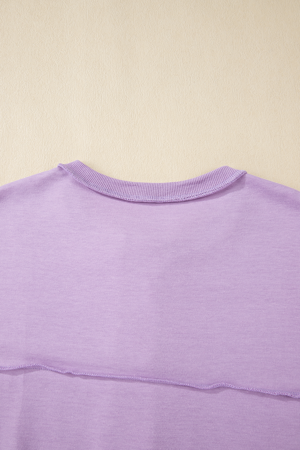 Jungle Green Exposed Seam Button Neck Wide Sleeve Tunic Top