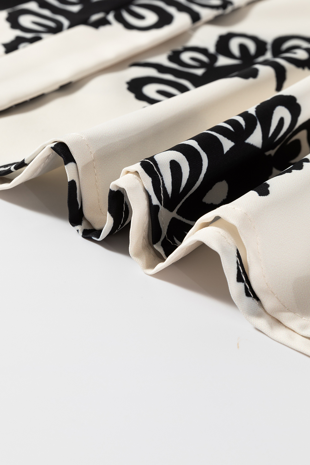 Beige Geometric Printed Sleeveless Hollowed Bowknot Back Mini Dress