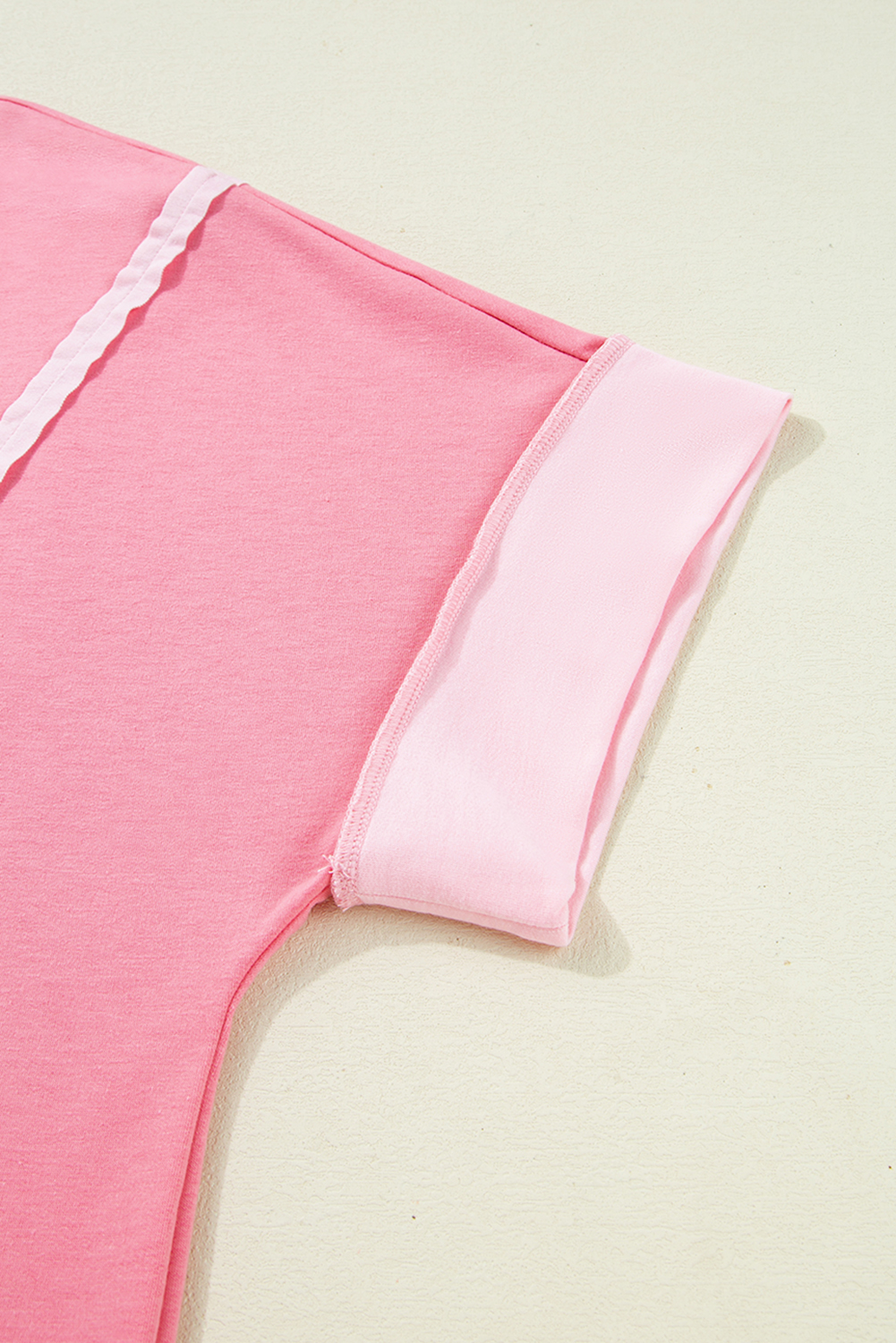 Smoke Green Half Sleeve Raw Seam High Low Side Split Top