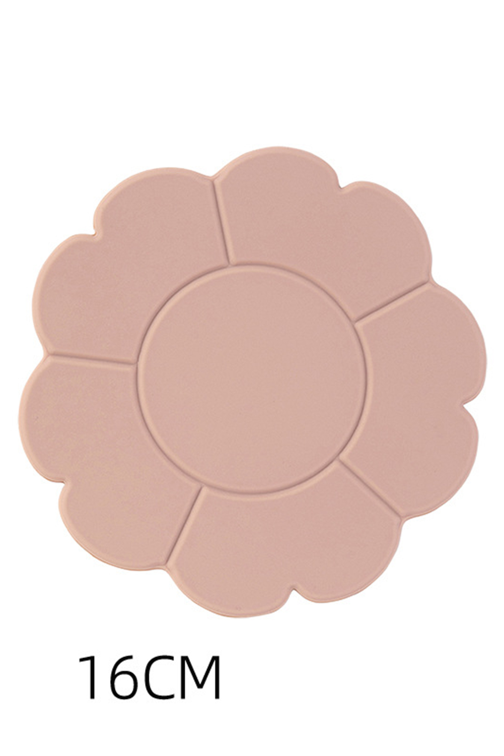 Apricot Pink Flower Shape Silica Gel Heat Insulate Placemat