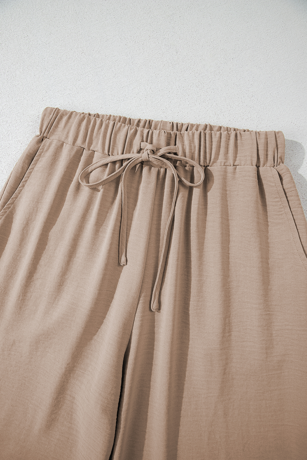 Goat Buttoned Vest Drawstring Wide Leg Pants 2pcs Set