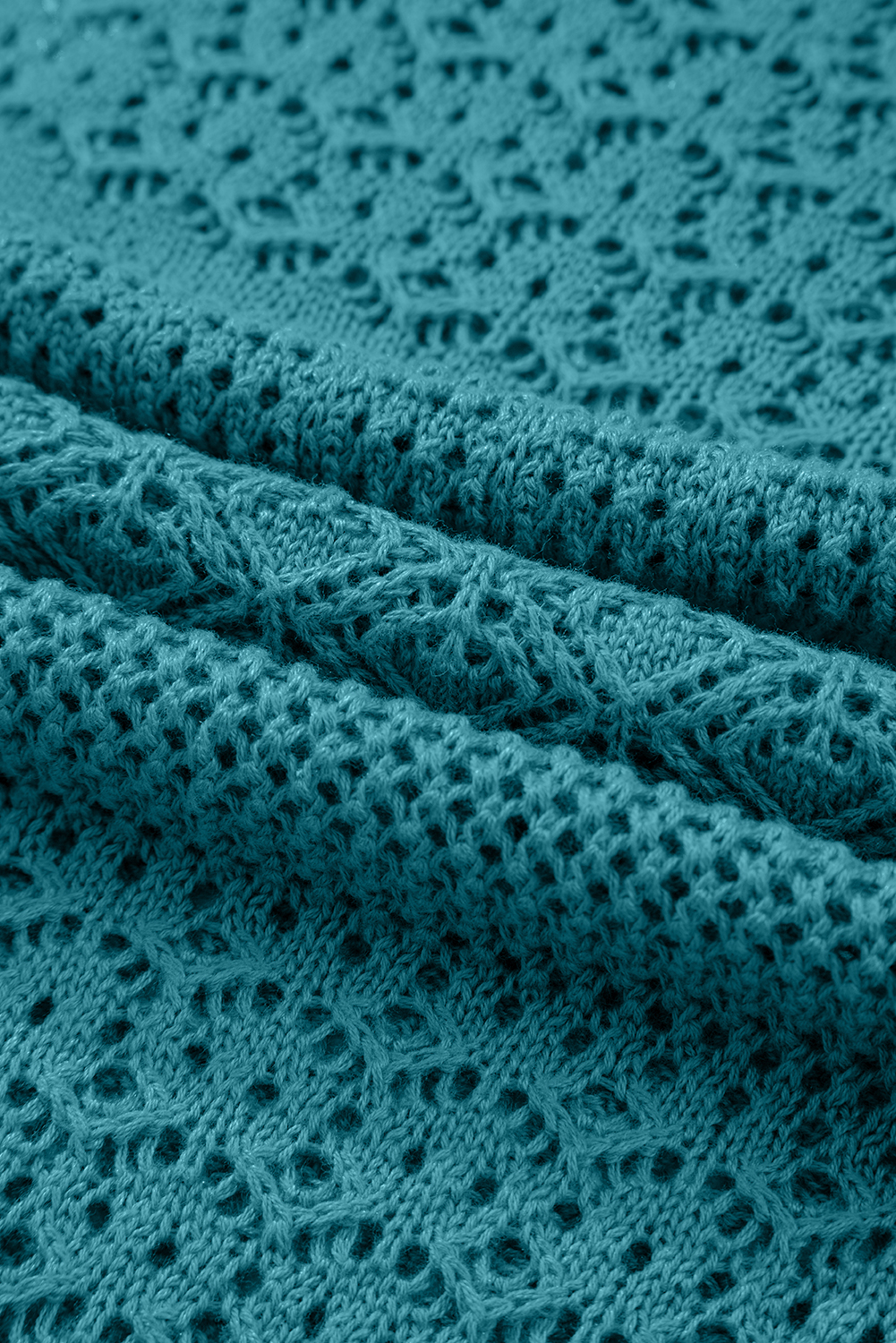 Redwood Burl Mixed Pattern Knitted Open Front Plus Cardigan