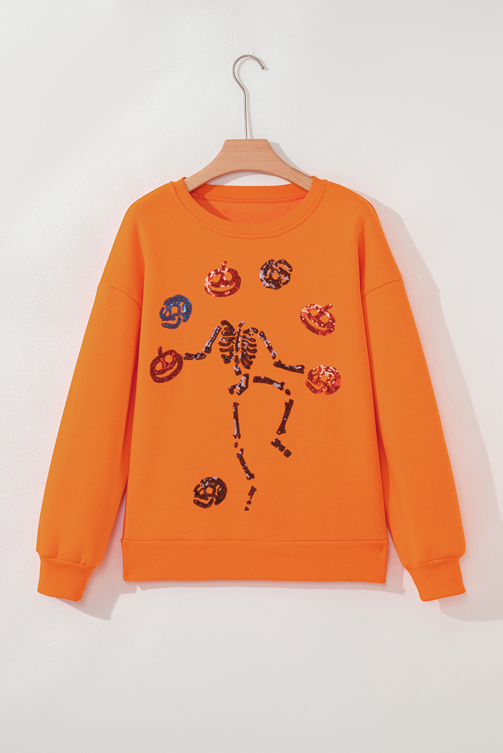 Carrot Dancing Critters Sequin Halloween Crewneck Sweatshirt
